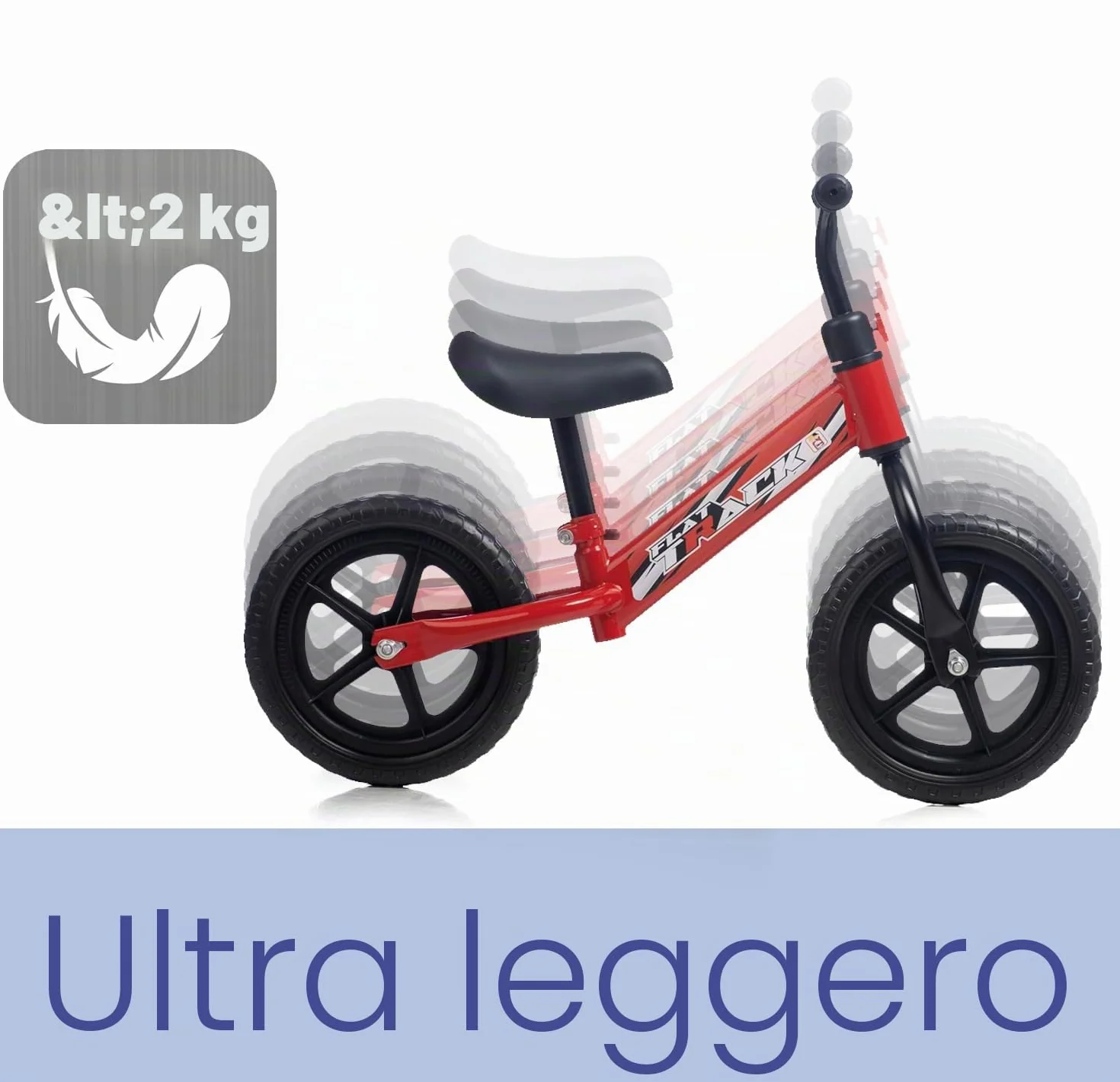 Chicos - Balance Bike Flat Track - Bicicletta Senza Pedali Ultraleggera con Ruote Anti-Foratura, Regolabile per Bambini 1-4 Anni (37004)