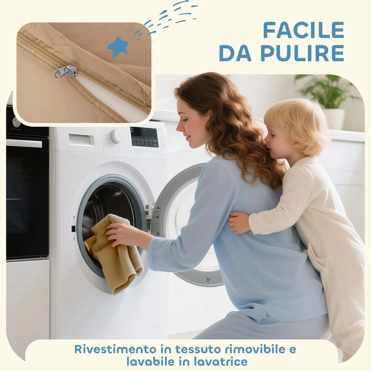 AIYAPLAY Set 8 Costruzioni Morbide per Bambini 0-3 Anni in Velluto e Schiuma PU Arancione