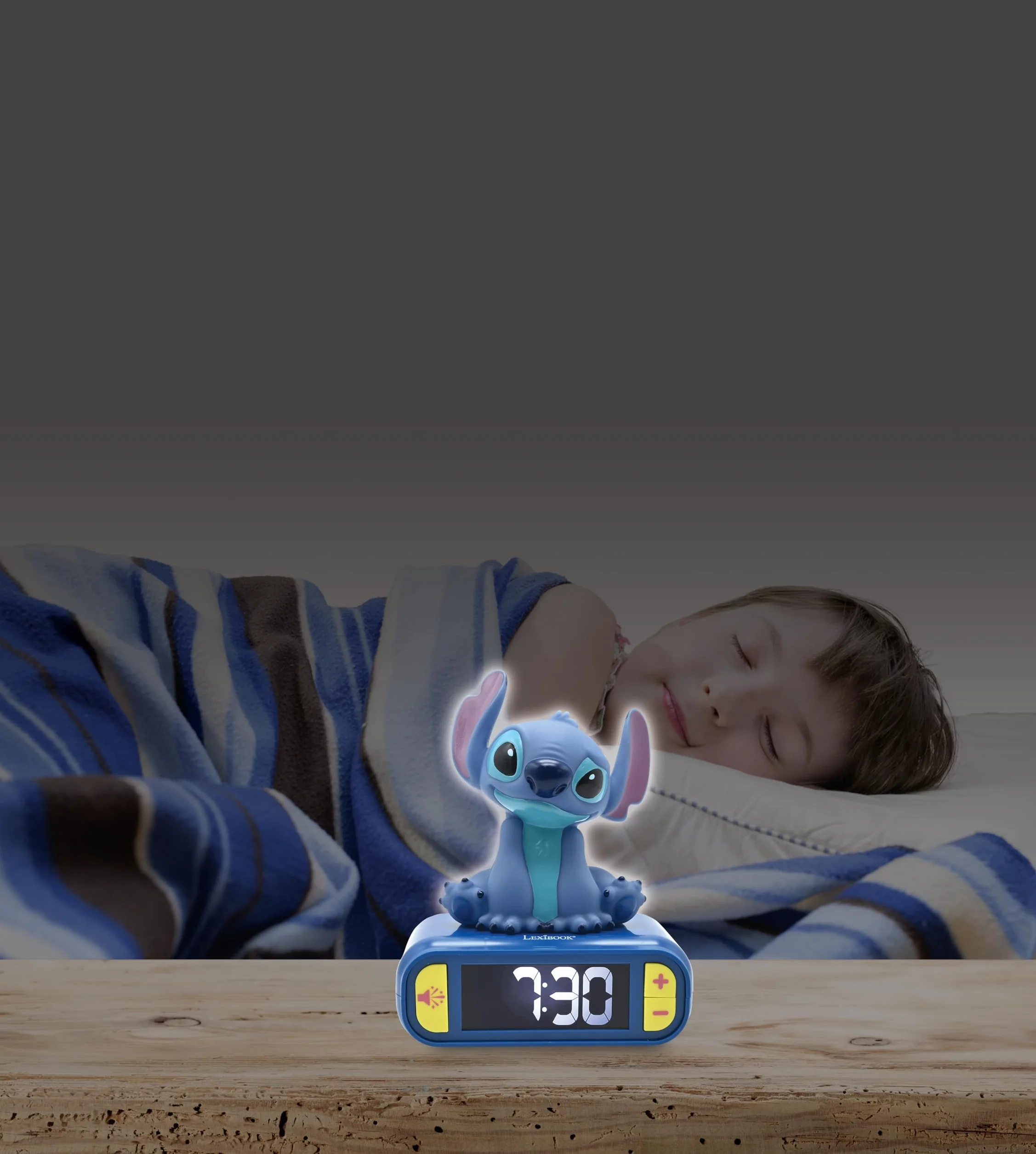 Lexibook Disney Stitch Sveglia notturna LCD Suoni melodie Snooze RL800D