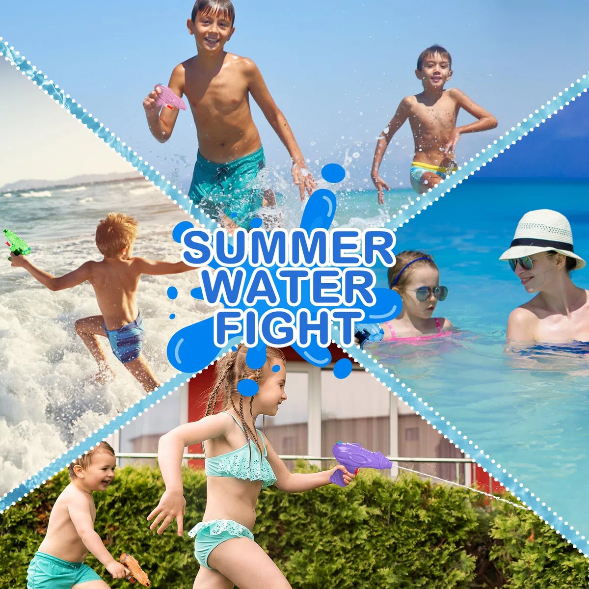 FAMKEEP 18Pezzi Mini Pistole piccole ad Acqua,Pistola ad Acqua All'aperto per Bambini, Pistola ad Acqua per Adatto Giochi D'acqua Estivi Spiaggia Piscina Giardino, Feste di Compleanno