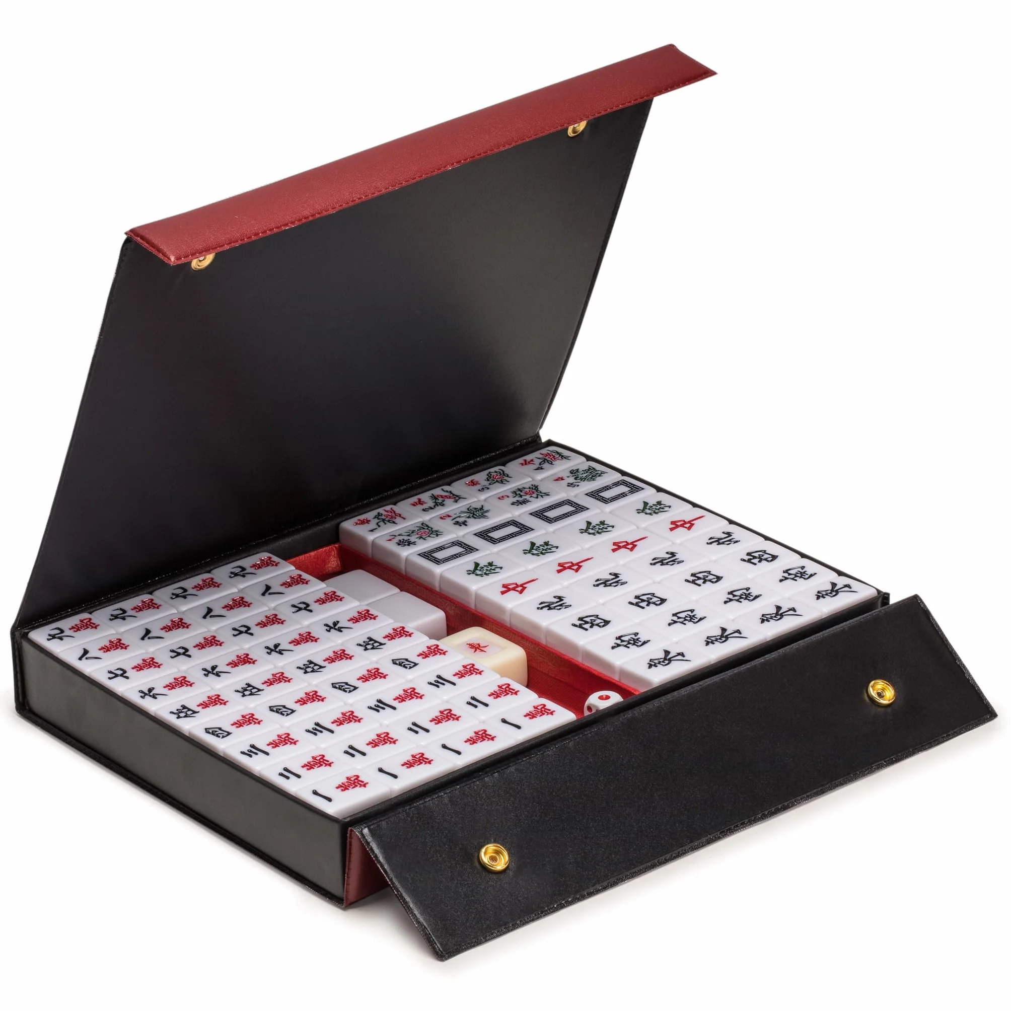Set Professionale Mahjong Cinese Doppia Felicità Giallo 146 Tessere Medie Dimensioni