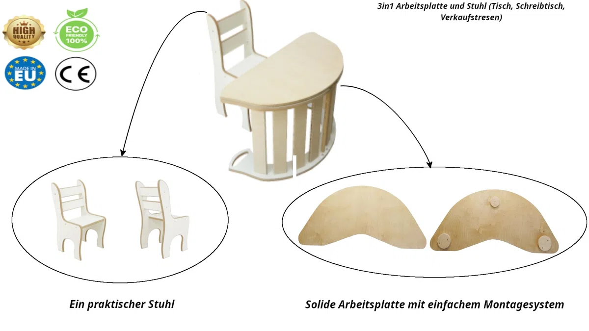 Skyline Altalena equilibrio legno tunnel arco arrampicata montessoriano per bambini dondolo scivolo con rampa L Bianco