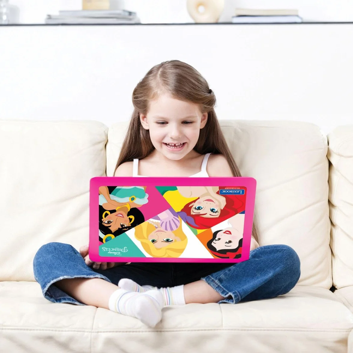 Lexibook, Disney Princess, Laptop Educativo Bilingue con 164 attività (Inglese/Italiano)