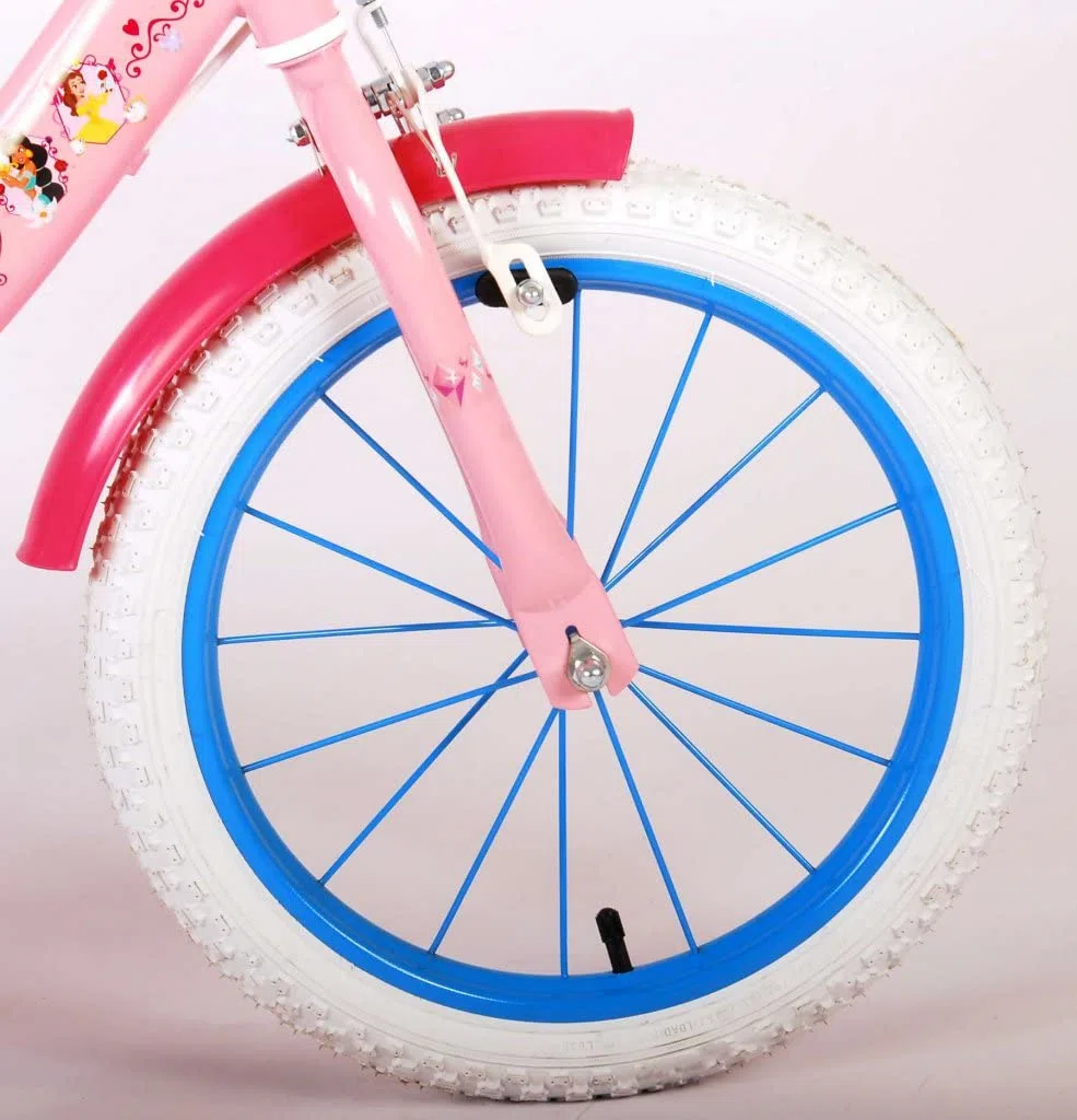 Bicicletta per bambini Disney Princess 16 pollici con cestino e portabambole