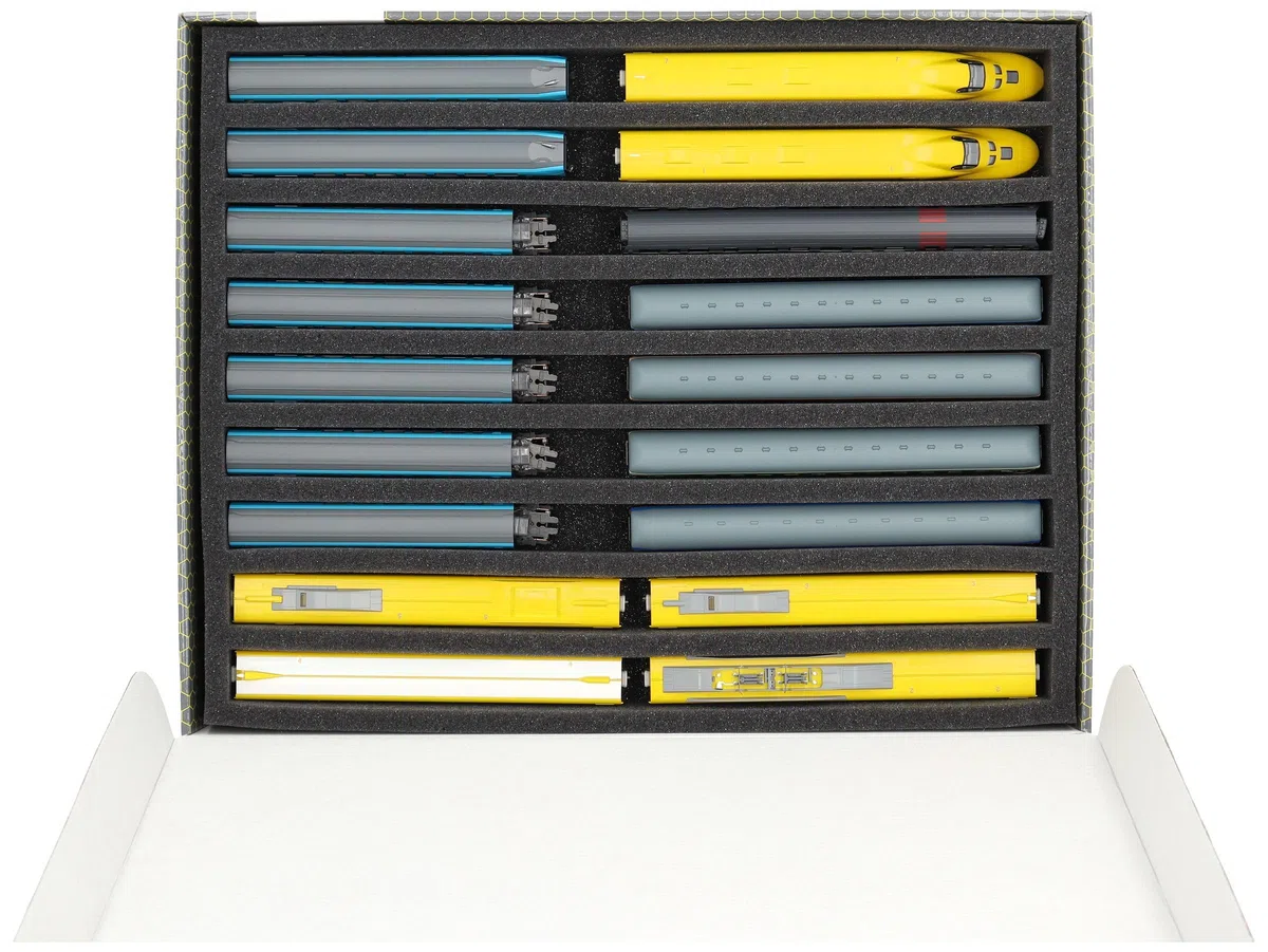 Feldherr Storage Box FSLB040 per modellini di Locomotive, Carri e Veicoli ferroviari - 9 Slot per scartamento N - Verticale, Amount:3 PCS.