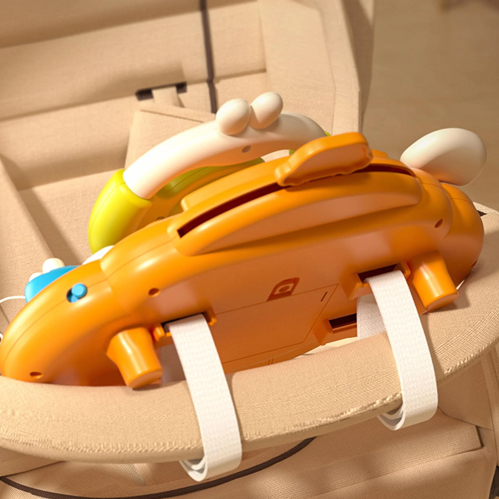 SUQ Coniglio Volante Per Auto Per Bambini, Auto Di Collegamento, Si Muove Con La Rotazione Del Volante, Giocattolo d'Imitazione Per Guida Simulata Con Rotazione a 360°Effetti Luminosi e Sonori