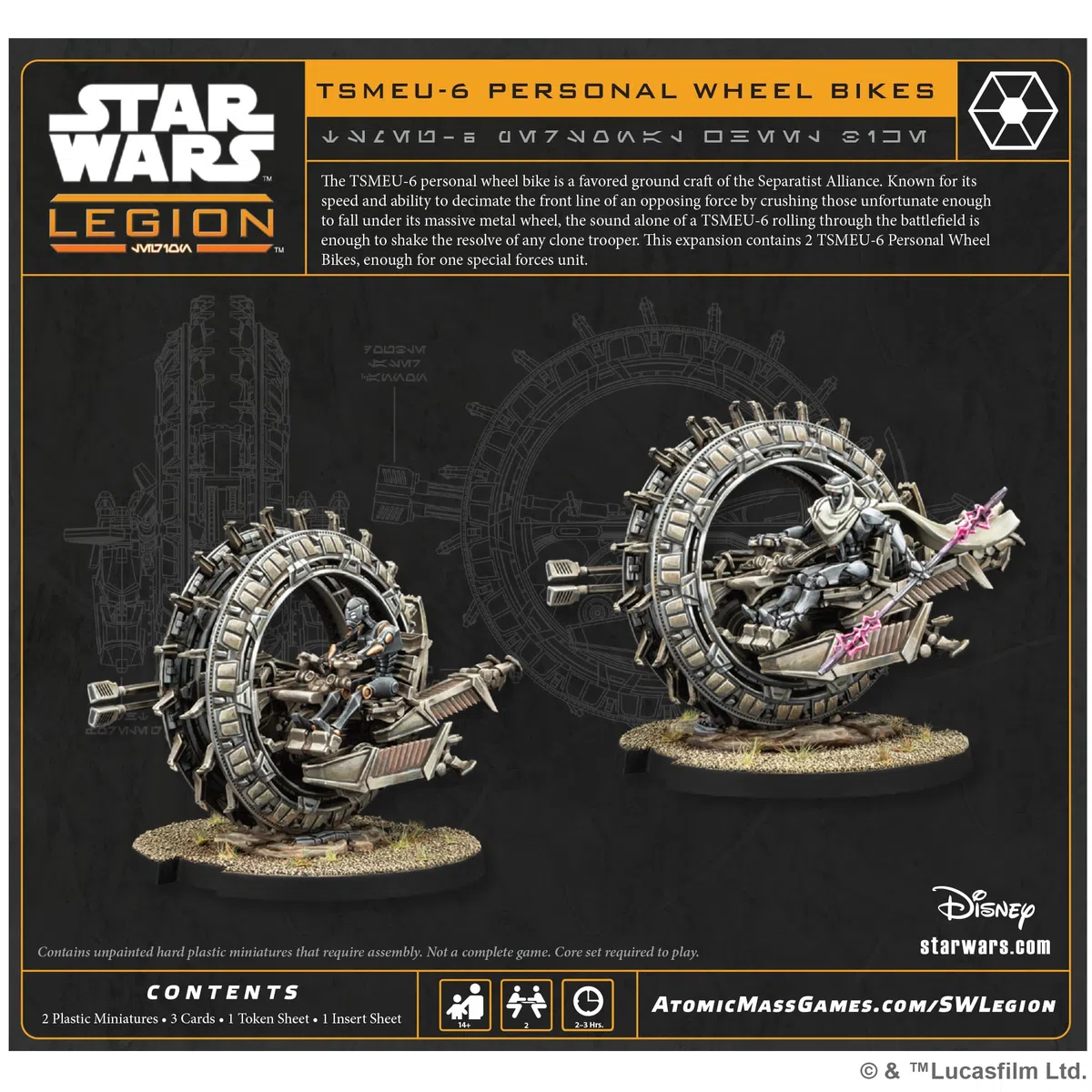 Asmodee, Star Wars: Legion – TSMEU-6 Personal Wheel Bikes (ruota), versione DE, espansione per tablet per 2 giocatori dai 14 anni in su, con tempo di riproduzione di 120-180 minuti, multilingue