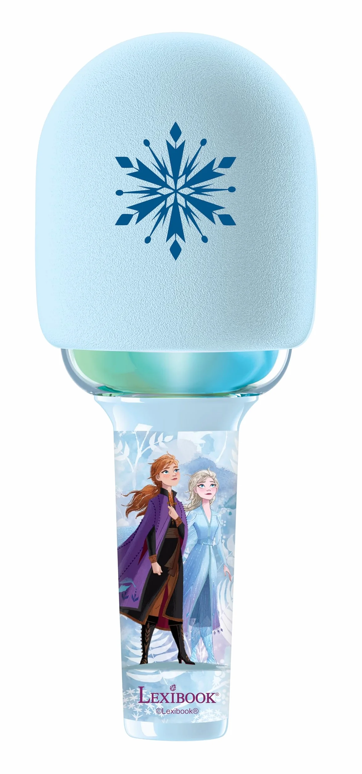 Lexibook, Frozen, Microfono Senza Fili con Altoparlante e luci, 4 modificatori di Voce, Effetti di Luce Multicolore, Batteria Ricaricabile, MIC280FZ