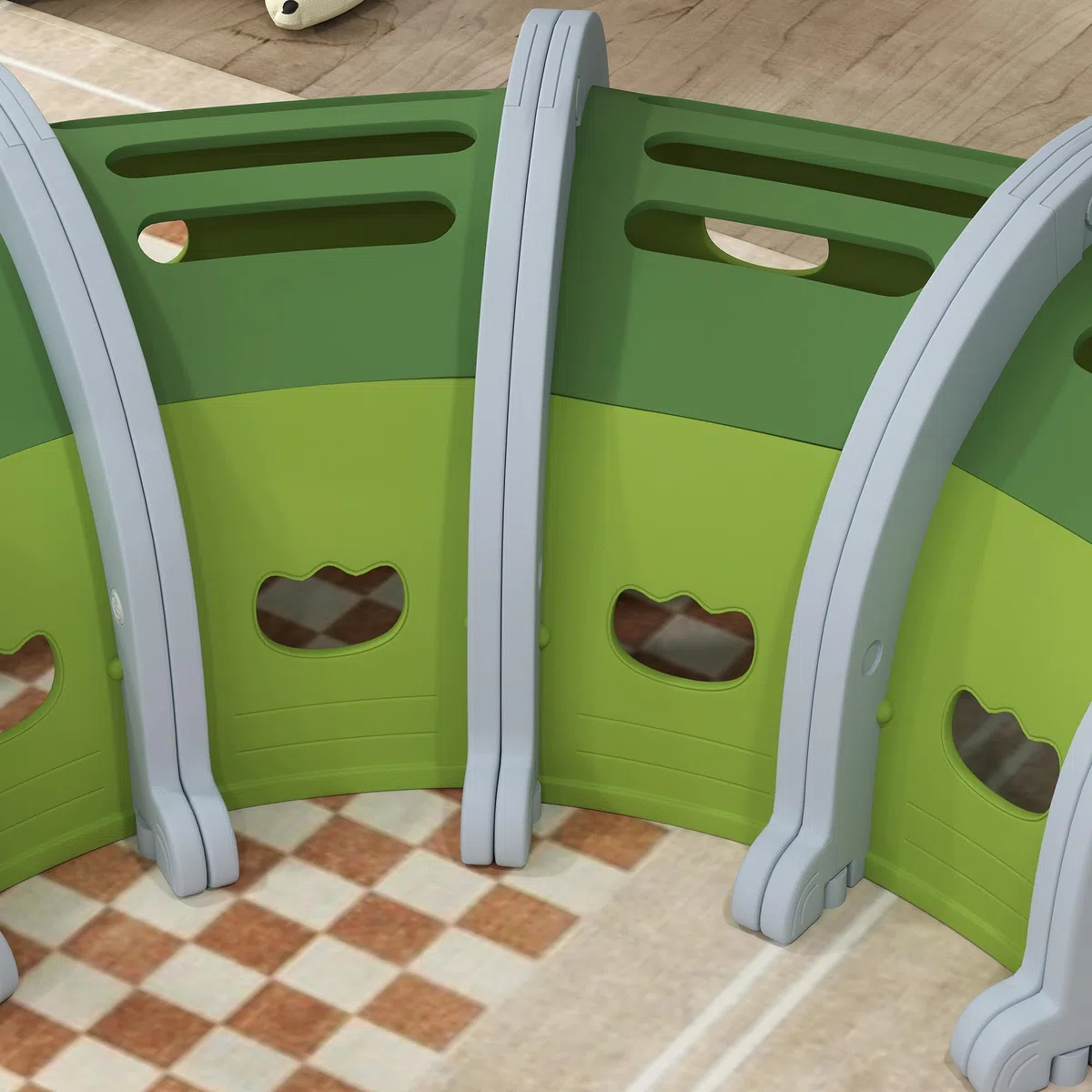 AIYAPLAY Tunnel da Gioco per Bambini 3-6 Anni a Forma di Coccodrillo, Tunnel Gioco da Interno ed Esterno in Plastica, Modulabile in Diverse Forme, Adatto per Asilo e Parco Gioco, Verde