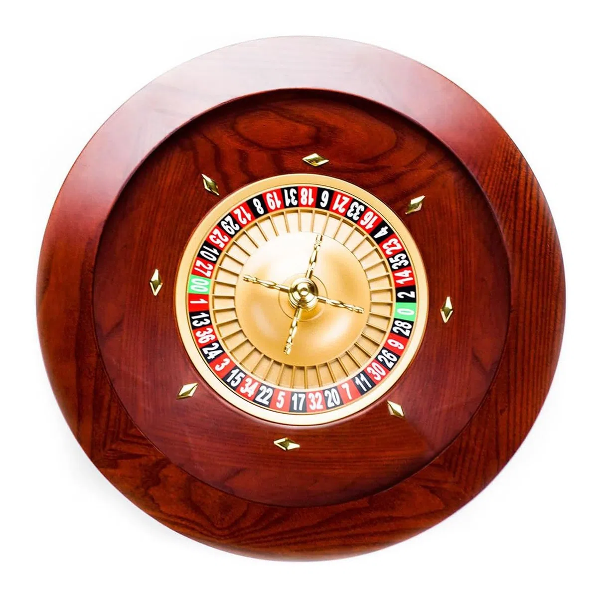 Ruota della roulette Set di ruote per roulette in legno Giradischi Giochi da tavolo per il tempo libero Cuscinetti di precisione di grado del casinò Piatto in alluminio per giochi da casinò notturni a