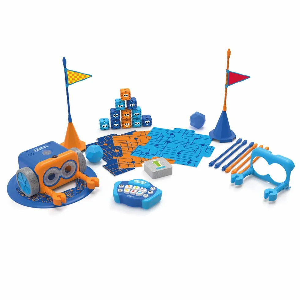 Learning Resources Botley 2.0 Robot Programmabile, Età 5+, Gioco Educativo STEM, Attività di Coding Senza Schermo, Set da 77 Pezzi