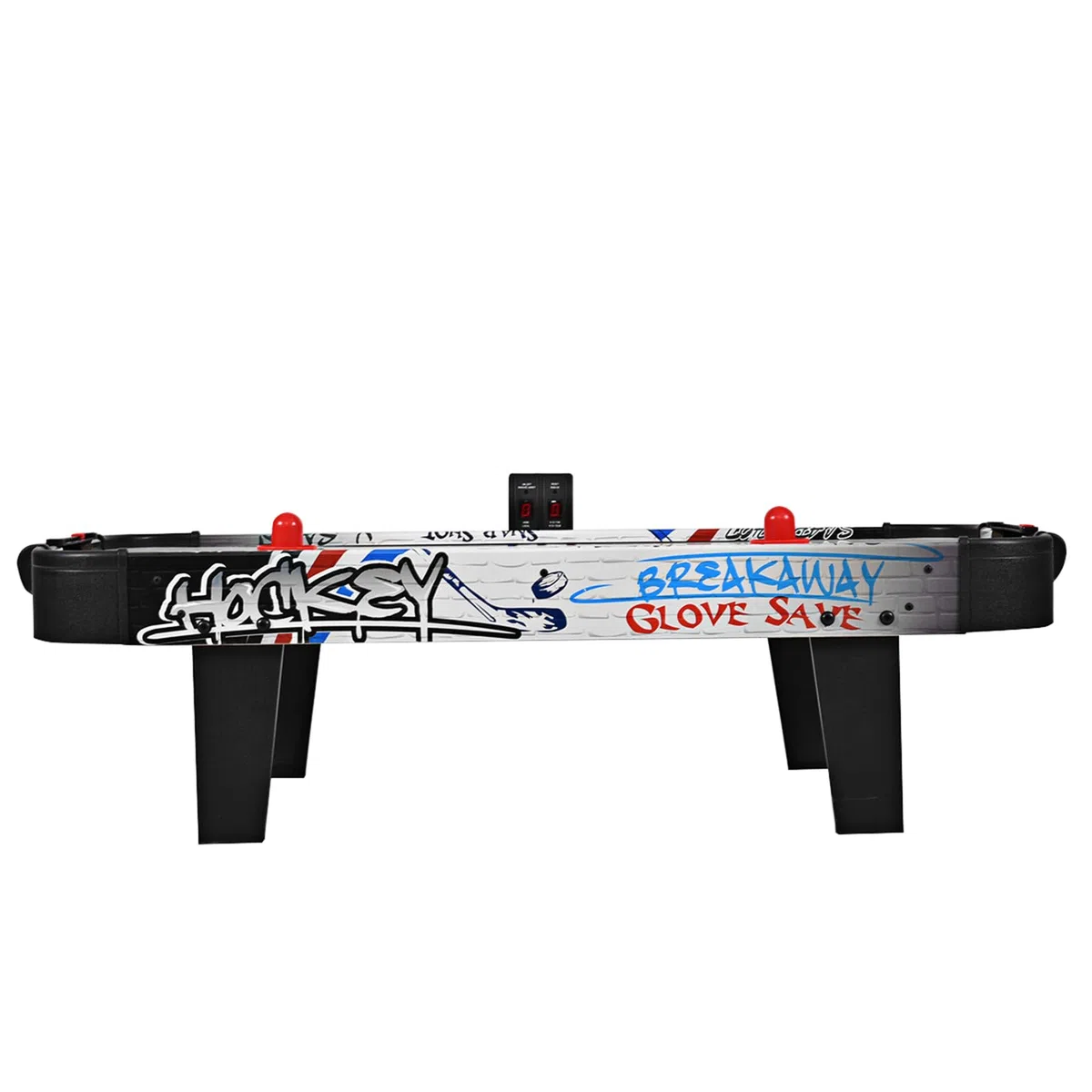Tavolo da Air Hockey 110cm con Contatore Elettronico e Motore, Gioco da Tavolo in Legno per Bambini e Adulti