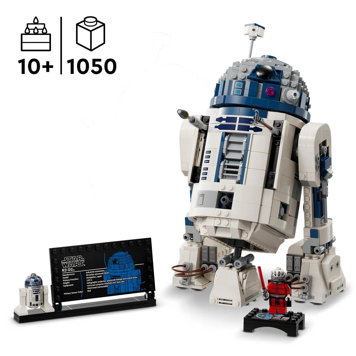 LEGO Star Wars 75379 R2-D2 - Giocattolo da Costruire - Figura di Droide da Esposizione con Testa Rotante, Periscopio e Strumenti - Incl. una Minifigure di Darth Malek - Regalo per Bambini da 10 Anni