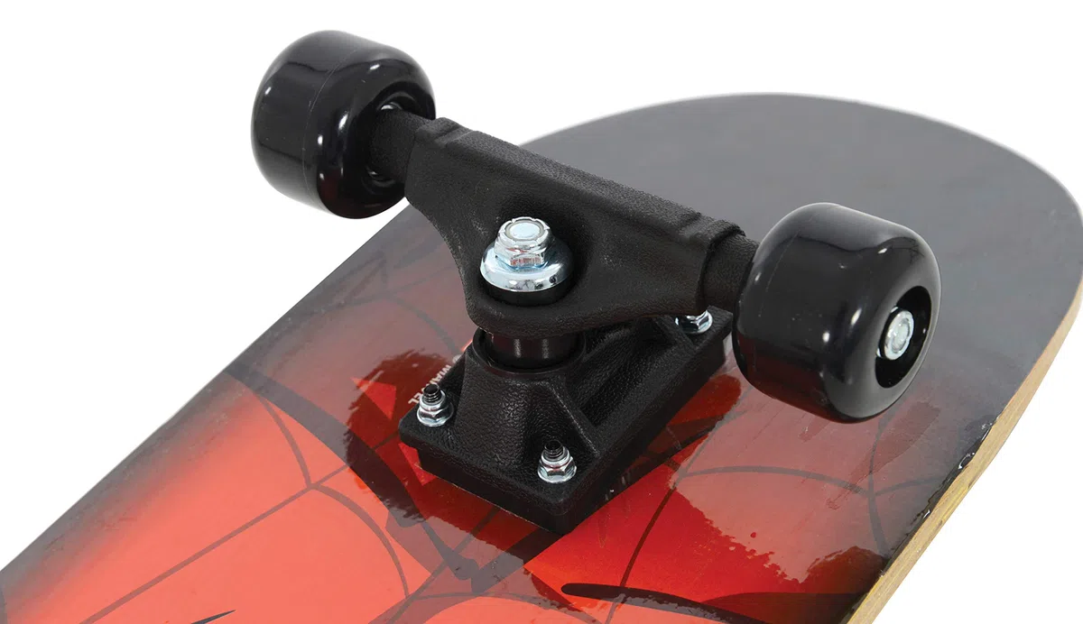 Spiderman Kids - Skateboard per principianti con licenza ufficiale, resistente tavola a 7 strati, ruote in PVC liscio, offre una maggiore stabilità, equilibrio e sviluppo della coordinazione, età 5+