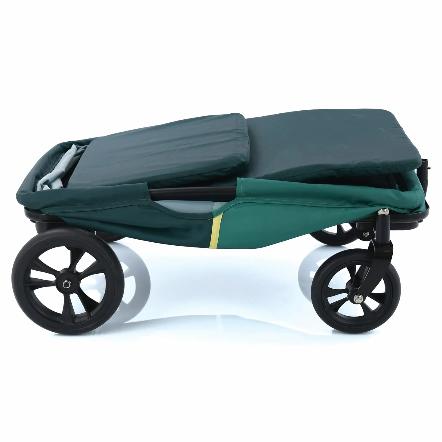 Hauck Carrello da Trasporto Eco Light, Stabile, con Sedile per 1 Bambino, Pieghevole, Fino a 50 kg, Verde