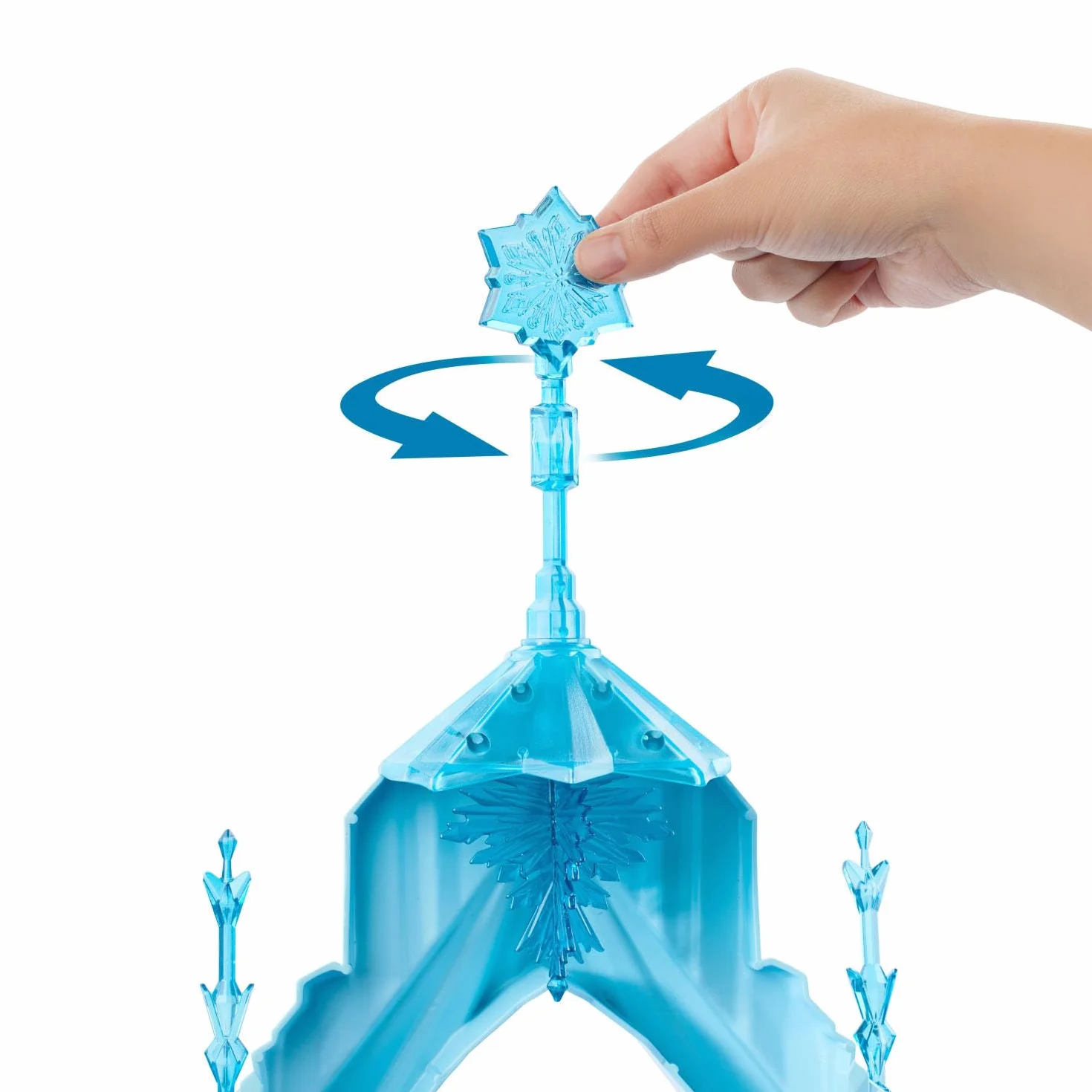 Mattel Disney Frozen - Palazzo di Ghiaccio di Elsa, set con personaggio Olaf e 21 accessori inclusi, 5 aree di gioco ispirate ai film, giocattolo per bambini, 3+ anni, JGG41