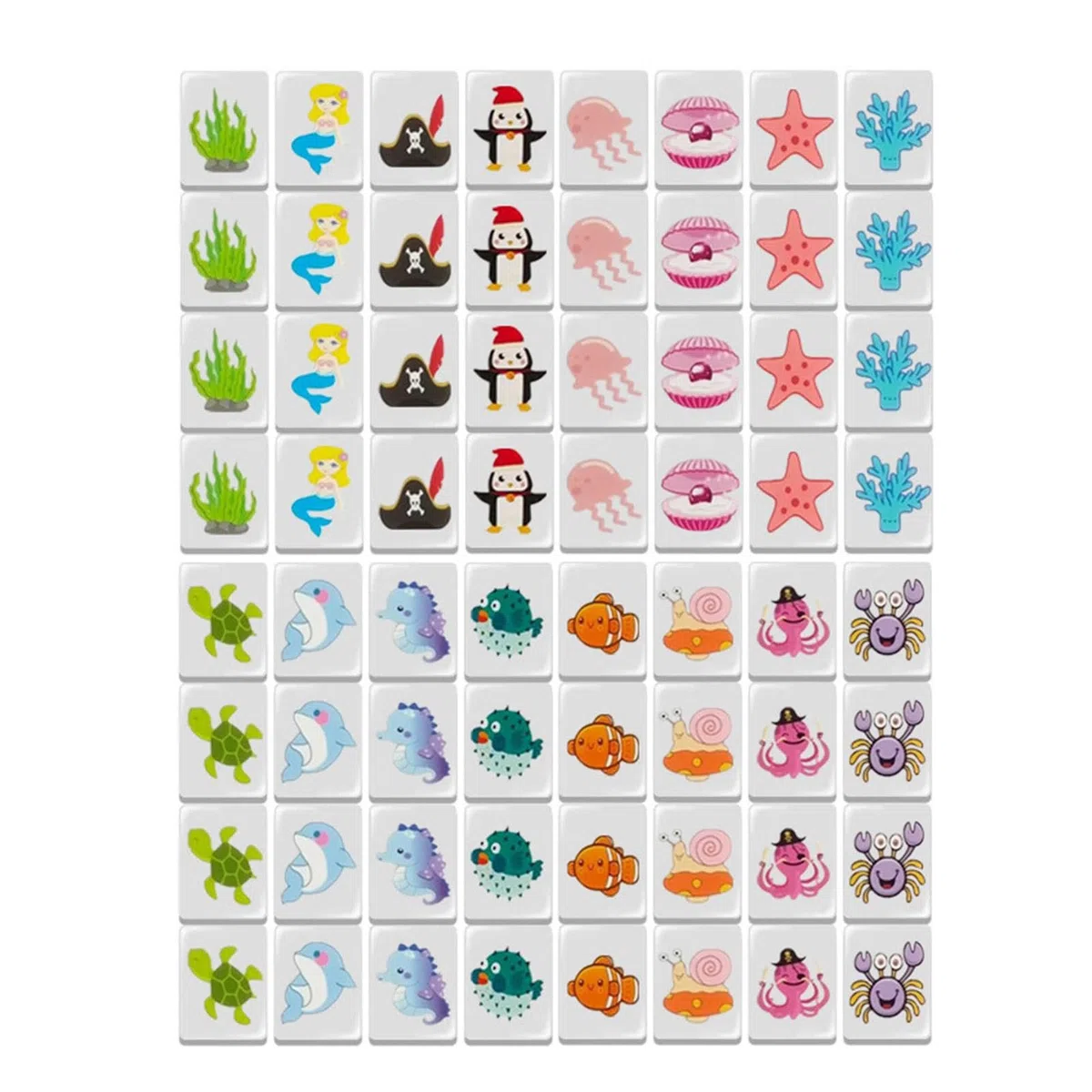 Mahjong Set z Flagą Narodową 65 Gier w Piastrelle