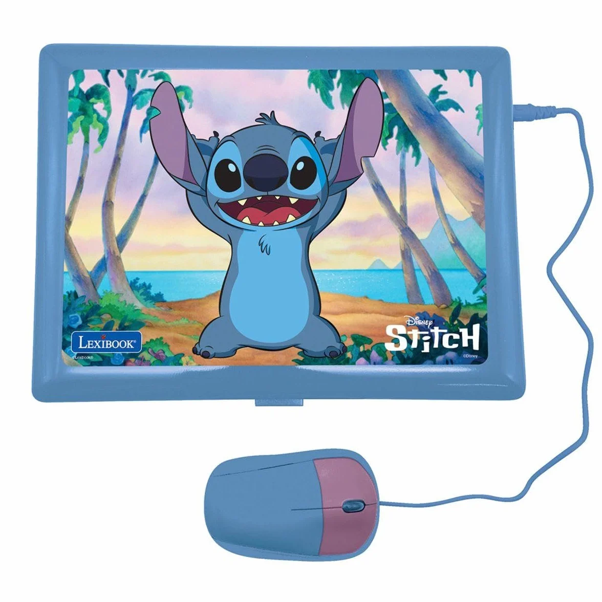 Lexibook, Disney Stitch, Computer educativo bilingue italiano/inglese, Giocattolo per bambini con 124 attività e giochi di lingua, scrittura, matematica, logica, musica, Viola/Blu, JC598Di5LXB