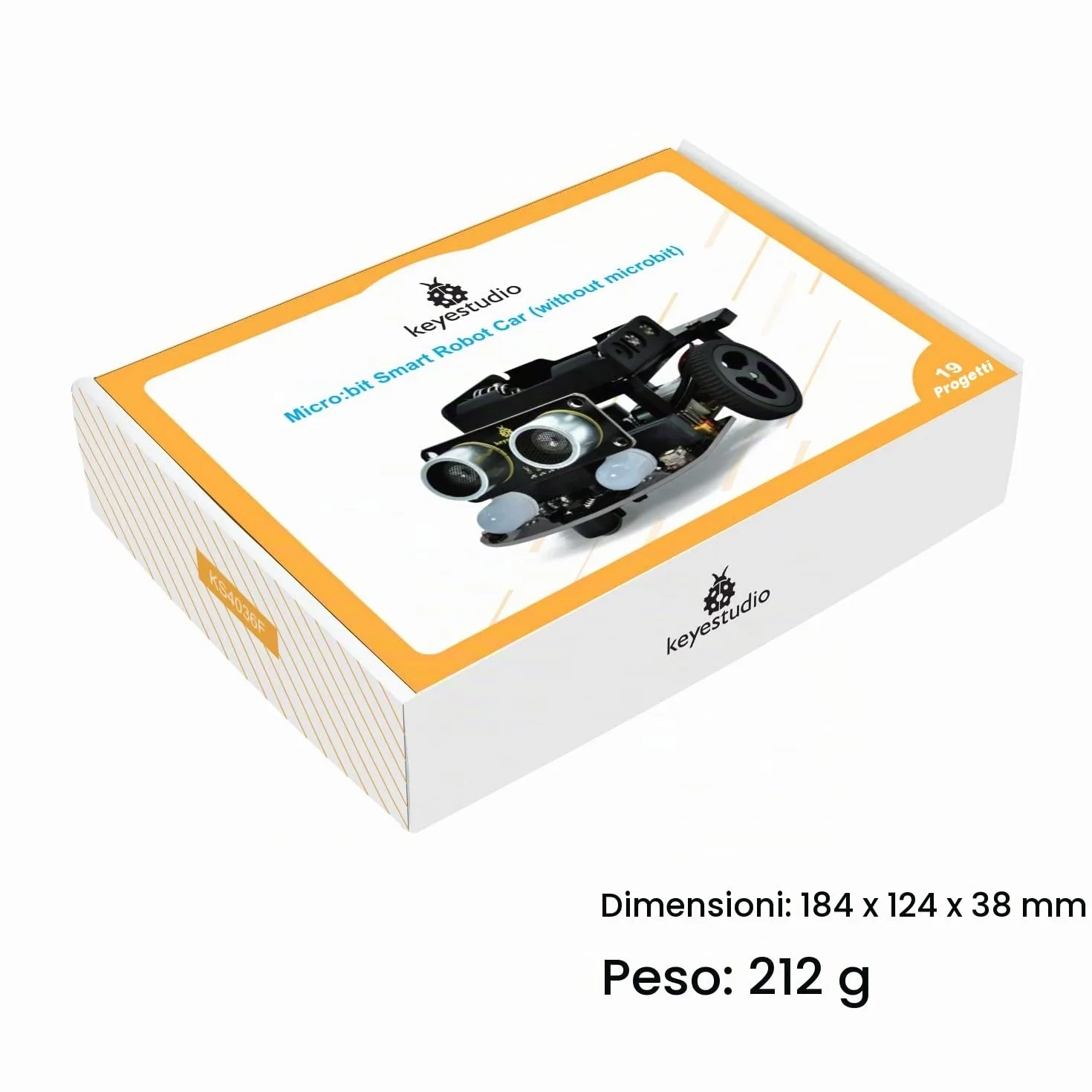 KEYESTUDIO BBC Micro:bit Robot (Micro bit V2 Board non incluso) per 14+ adolescenti