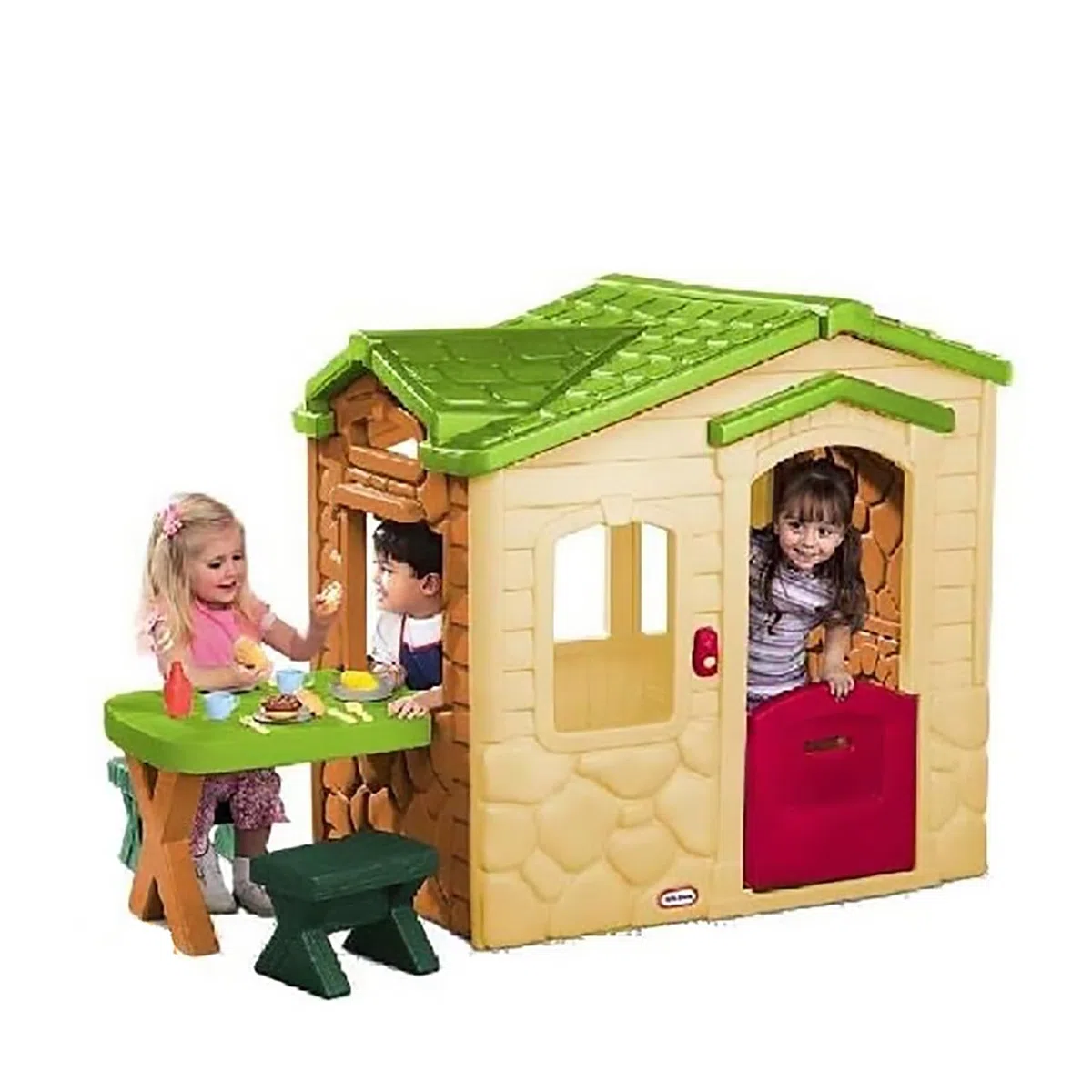 Little Tikes Casetta Picnic nel Giardino Gioco all'Aria Aperta 20 Accessori Campanello Interattivo con Effetti Sonori per Bambini 18 Mesi 5 Anni