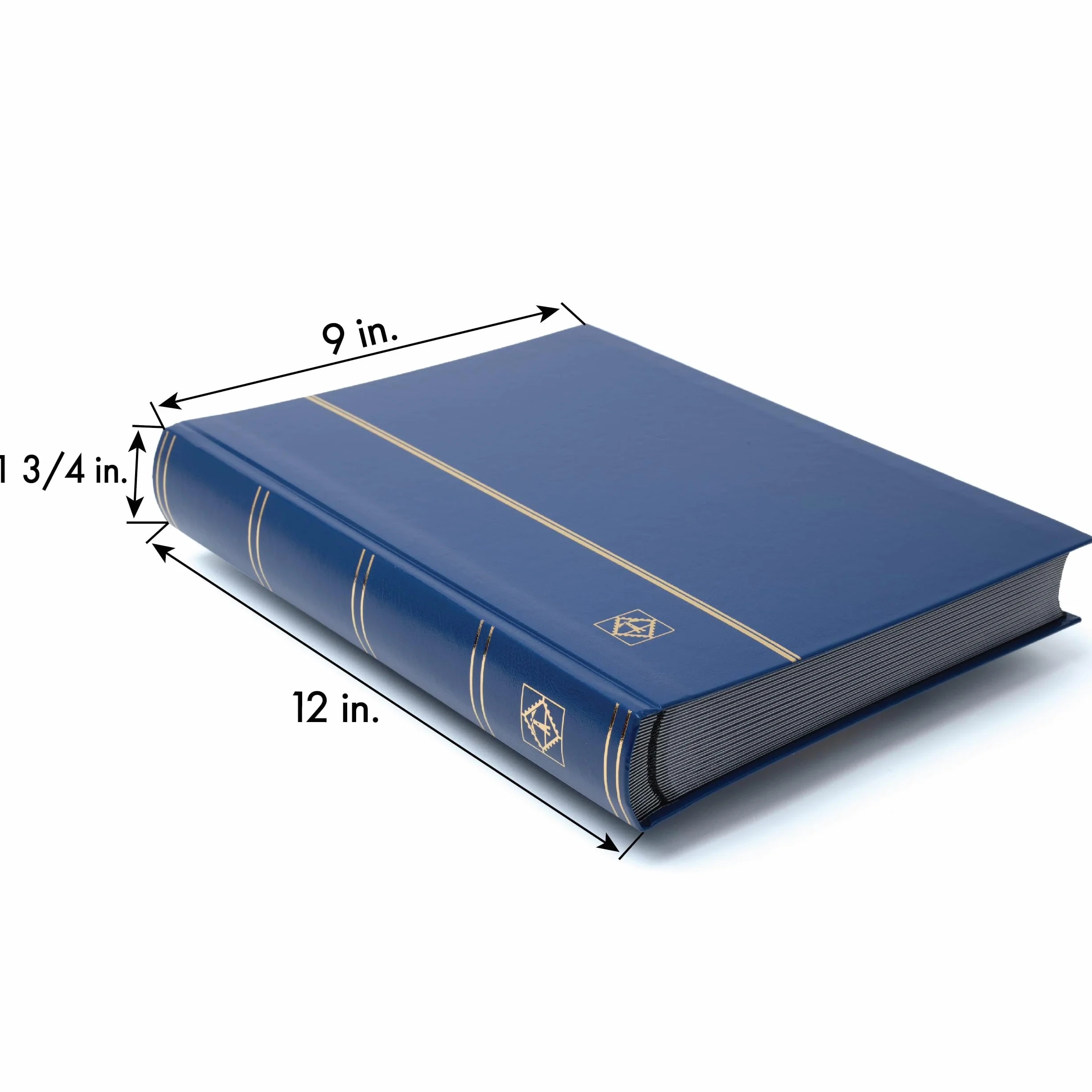 Leuchtturm 327876 Album per Collezionisti di francobolli - Stock-Book Basic - 64 Pagine Bianche DIN A4 - Non Imbottito, Copertina Blu