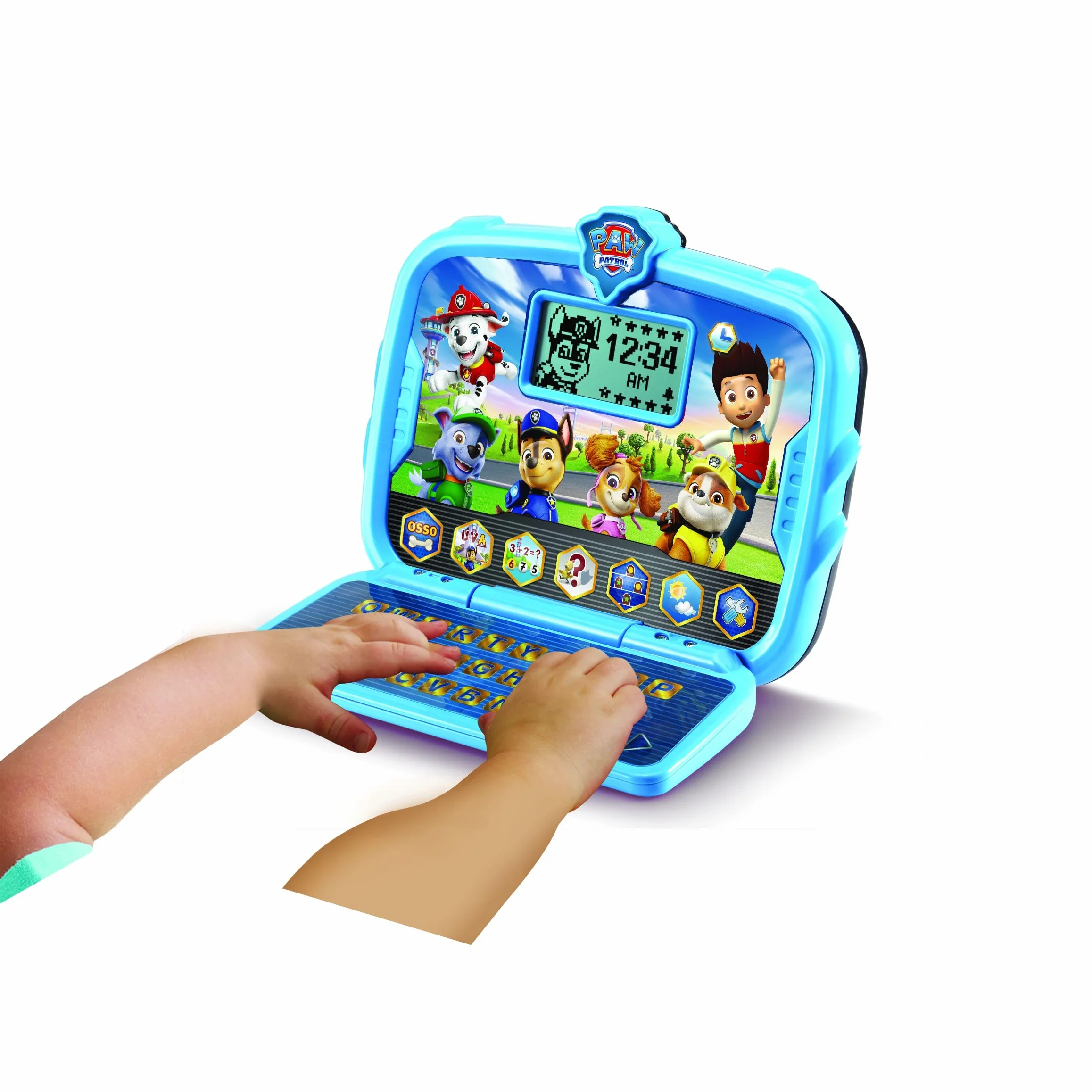 VTech Paw Patrol - Computer Educativo, Dispositivo 2 in 1 Computer e Tablet Bambini, 6 Attività, Schermo LCD e 7 Pulsanti Interattivi, Lingua Italiana, Batterie Incluse, 3-7 Anni