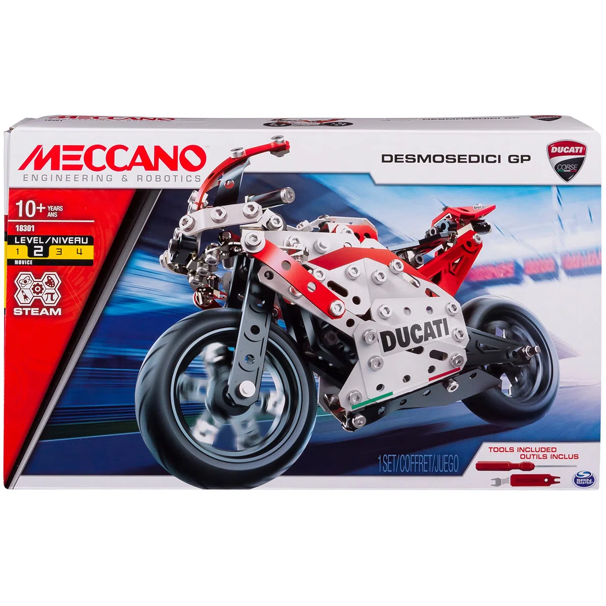 MECCANO - Moto Ducati Desmosedici GP, Kit di Costruzioni dai 10 Anni
