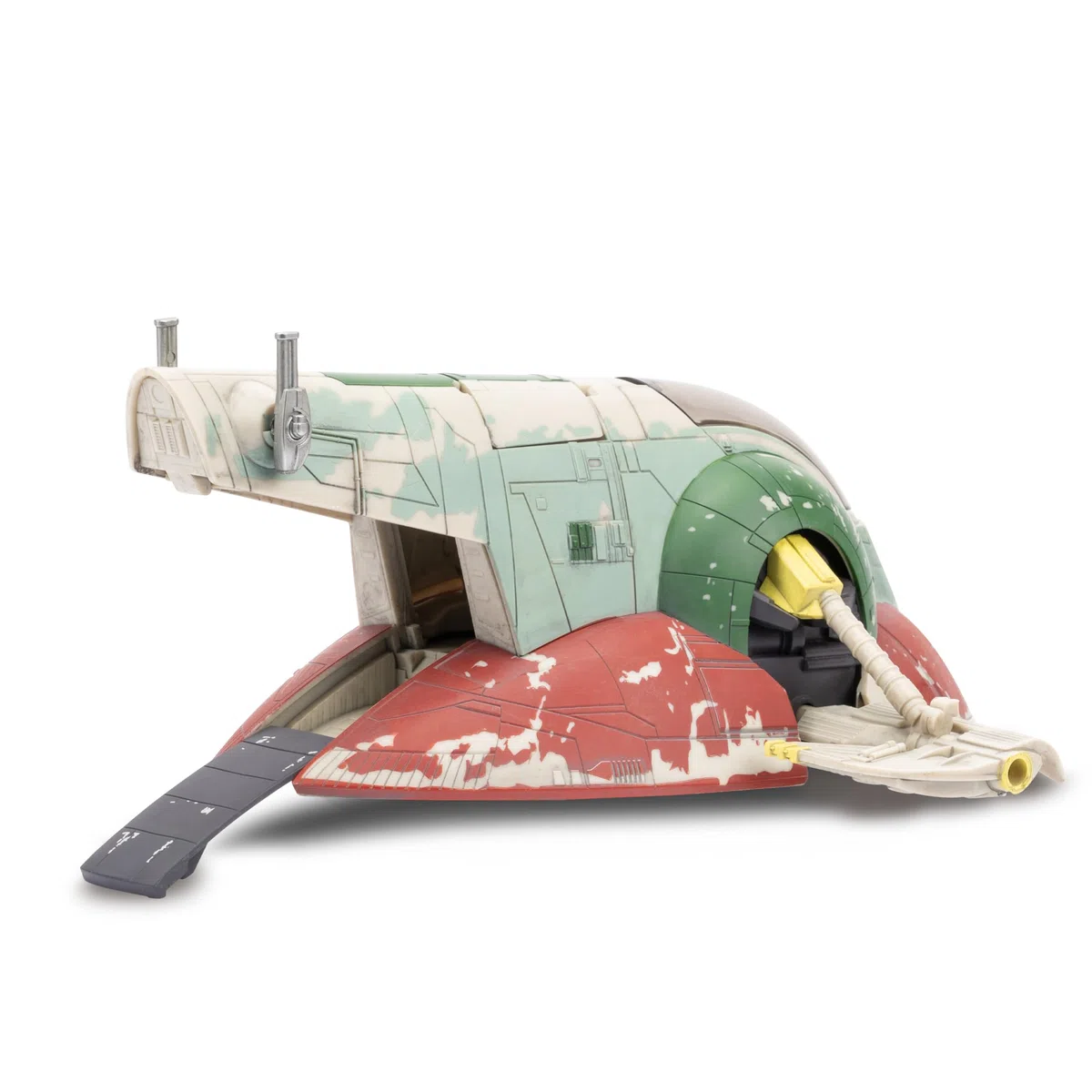 Jazwares Star Wars Micro Galaxy Squadron Boba Fett's Starship (Ep 5) - Veicolo da 7 pollici con espositore di volo e tre accessori per micro figure da 2,5 cm