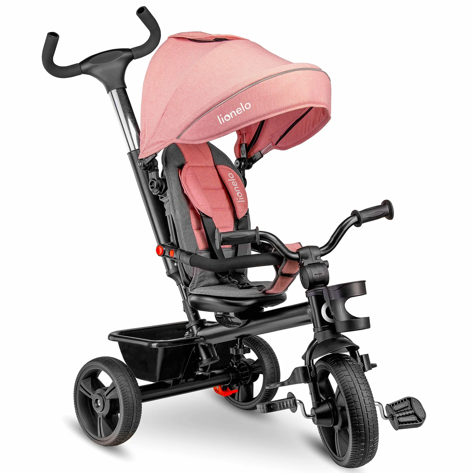 Lionelo Haari 2 in 1 Triciclo bici e passeggino fino a 25kg, Pieghevole, Fronte mamma e fronte strada, Regorabile compatto con Borsa e portabibite, Cinture a 3punti Triciclo per bambini da 1 a 5 anni