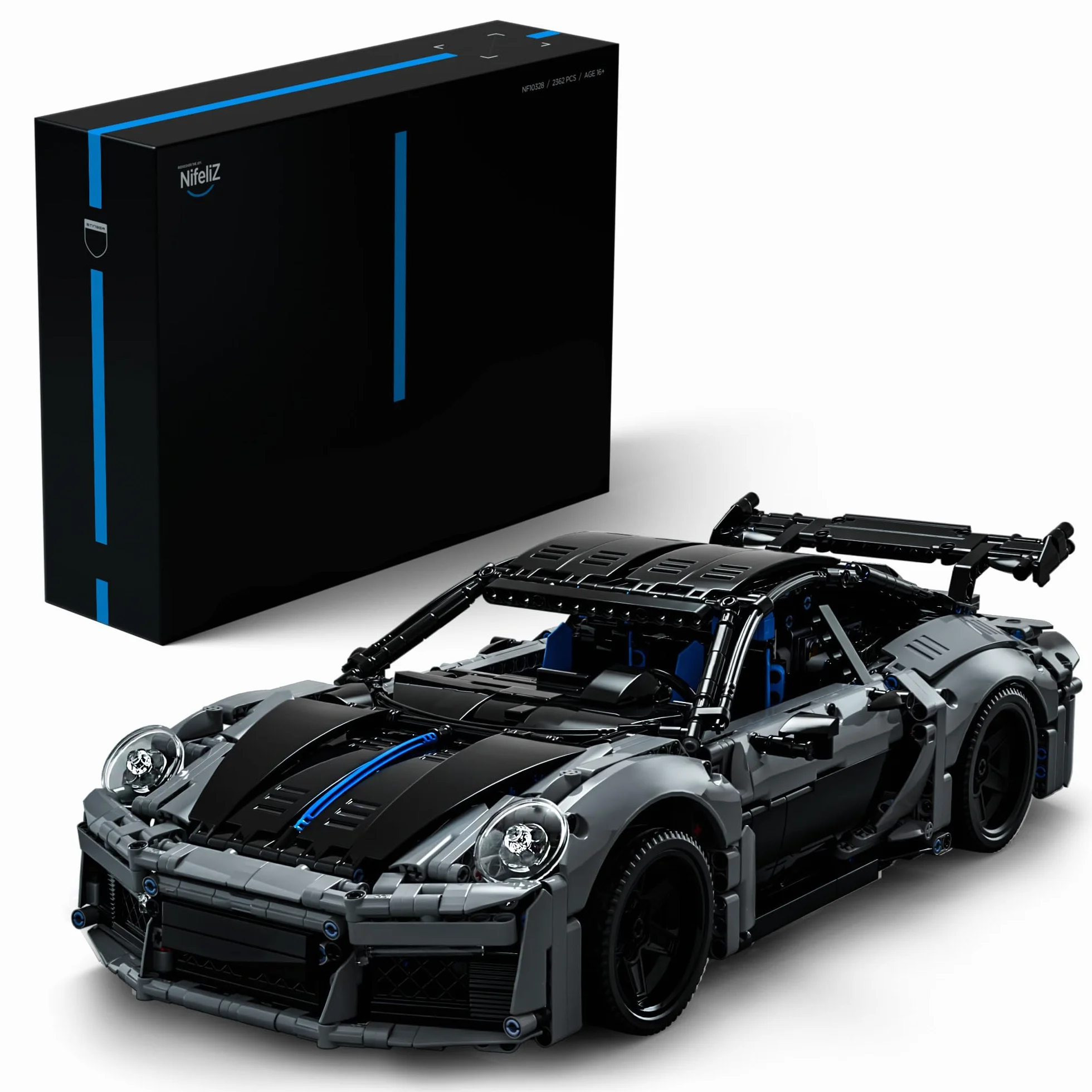 Nifeliz Auto Sportiva Stinger RS Modello Giocattolo, Giocattolo da Collezione da Costruire per Adulti, Set da Esposizione e Regalo per gli Appassionati di Auto (2.362 PCS, NF10328)