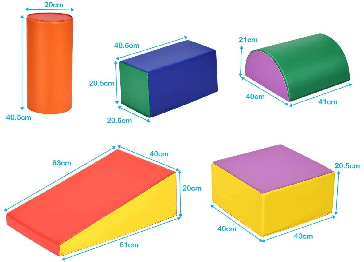 RELAX4LIFE Set da Gioco con Blocchi in Schiuma per Arrampicarsi e Gattonare, Giocattoli Educativi per Bimbi