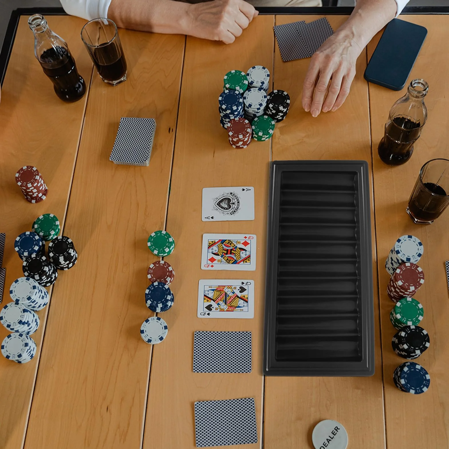 TOYANDONA Contenitore Per Fiches Da Poker Plastica Resistente Porta Fiches Compatto Scomparti Organizer Per Giochi Da e Tavoli Poker a Casa Vassoio Riutilizzabile