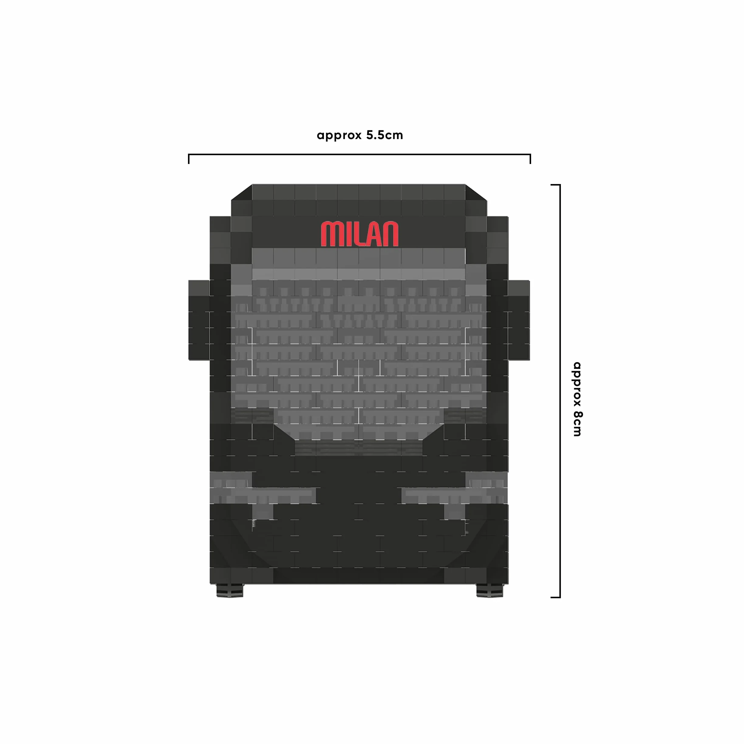 AC Milano BRXLZ 3D Bricks Autobus Squadra Calcio Giocattolo Costruzione Modello