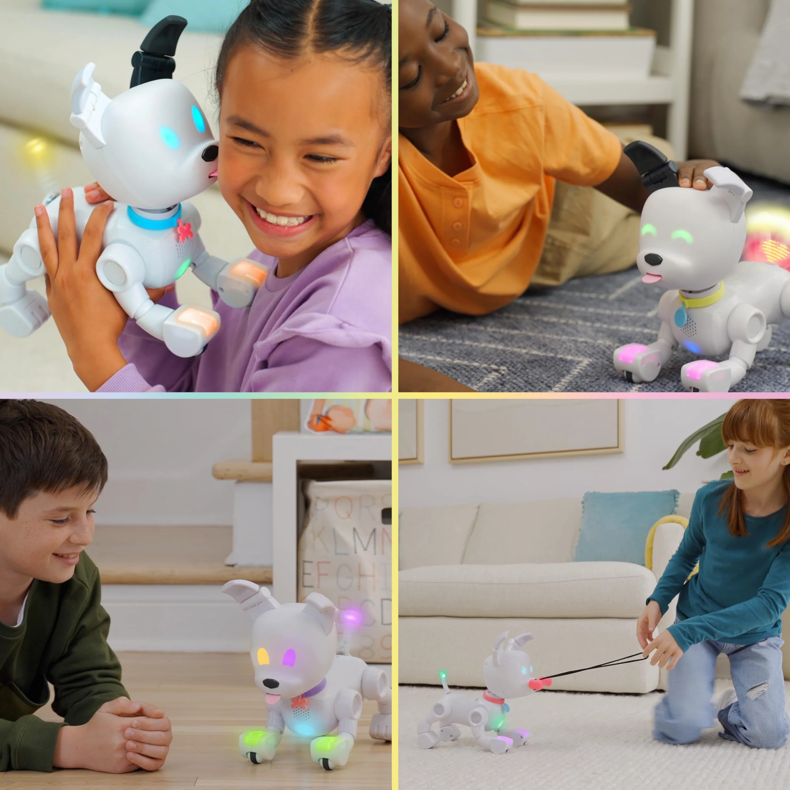 Lansay - DOG-E - Robot per cani interattivo per bambini dai 6 anni - Personalizzabile tramite applicazione - Reazioni sonore e visive come un vero cane - Giocattolo educativo e divertente