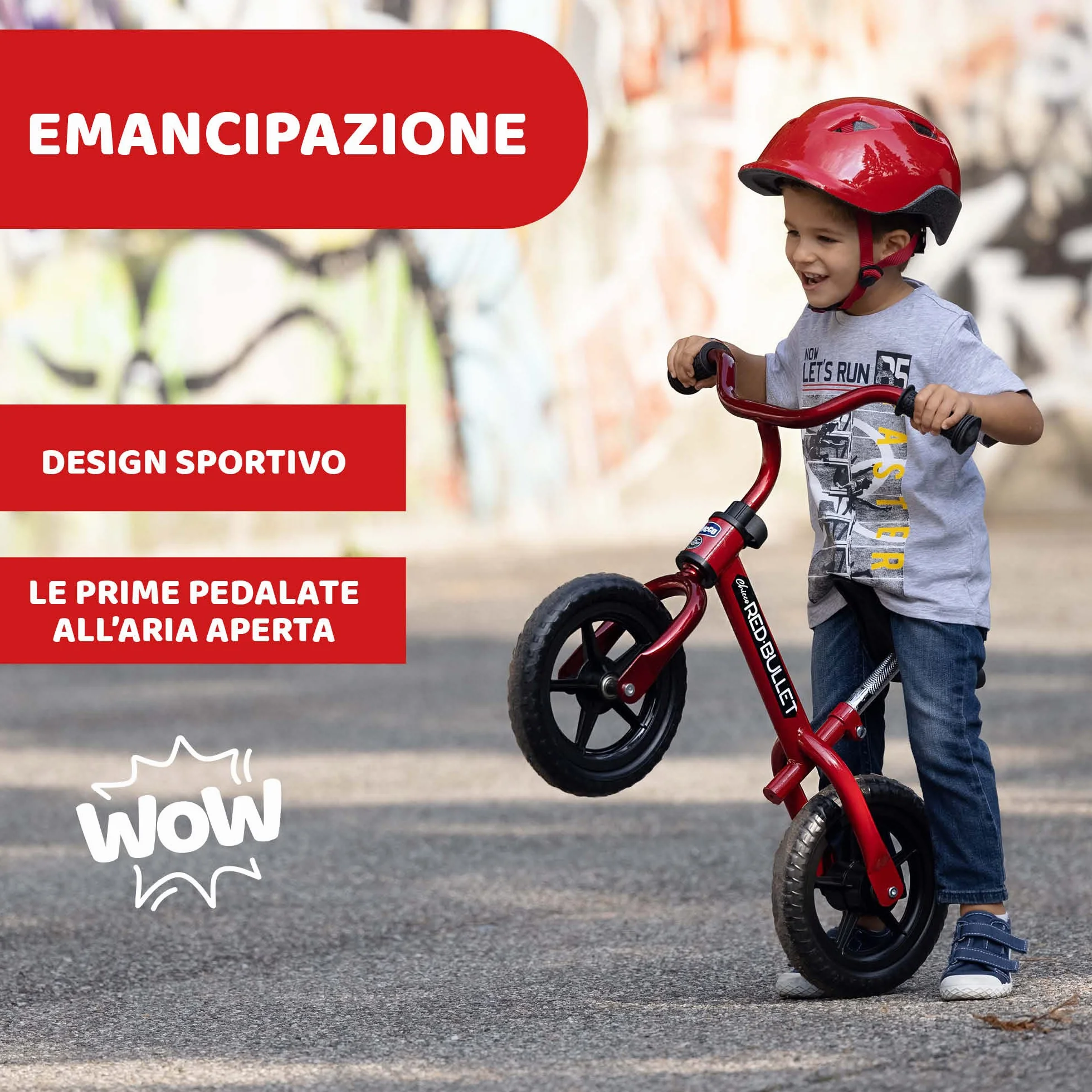 Chicco Bicicletta Bambini Senza Pedali 2-5 Anni, Bici Senza Pedali Balance Bike per l'Equilibrio, bici senza pedali 2 anni, con Manubrio e Sellino Regolabili, Max 25 Kg, Giochi Bambini 2-5 Anni
