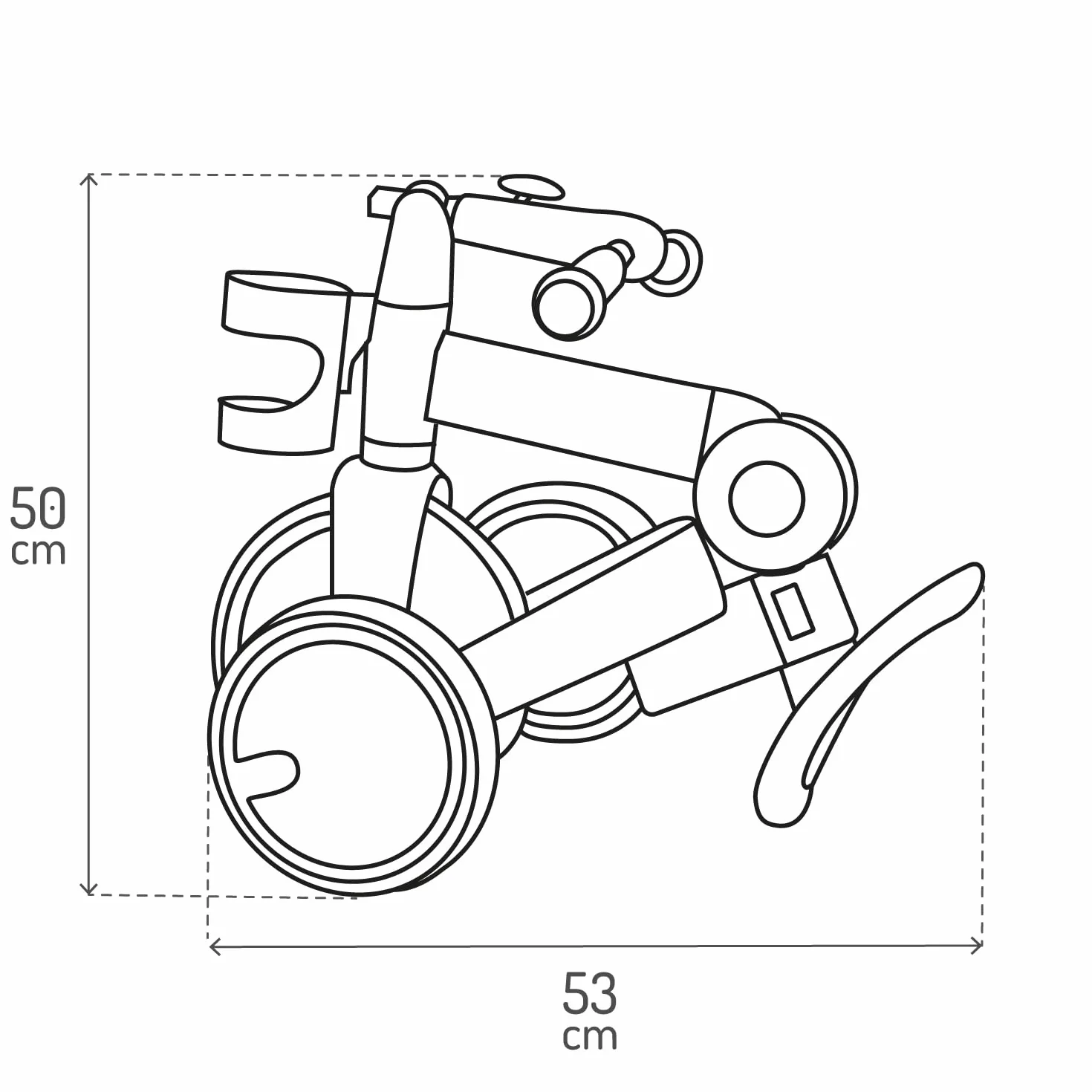 MoMi FILO 3in1 Triciclo Evolutivo per bambini 1-3 anni - Bici Senza Pedali Pieghevole, sella regolabili, pedali rimovibili - Tricicli con portabicchiere e ruote in EVA