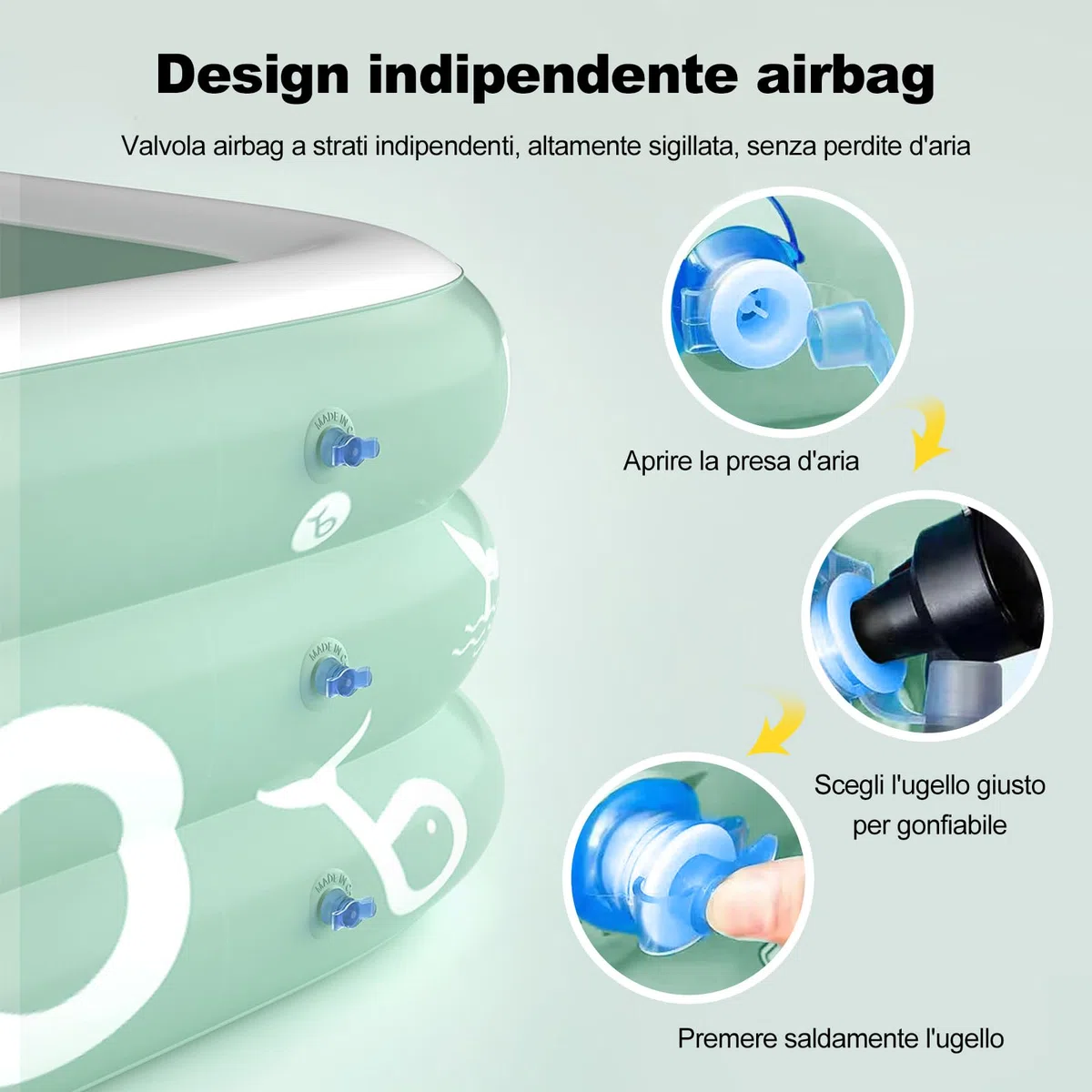 Ergocar Piscina Estiva La Piscina Gonfiabile All'Aperto è Dotata Di Scivolo Incorporato. Piscine Fuori Terra Per Bambini e Adulti. Piscina Ricreativa Per l'Intrattenimento Familiare