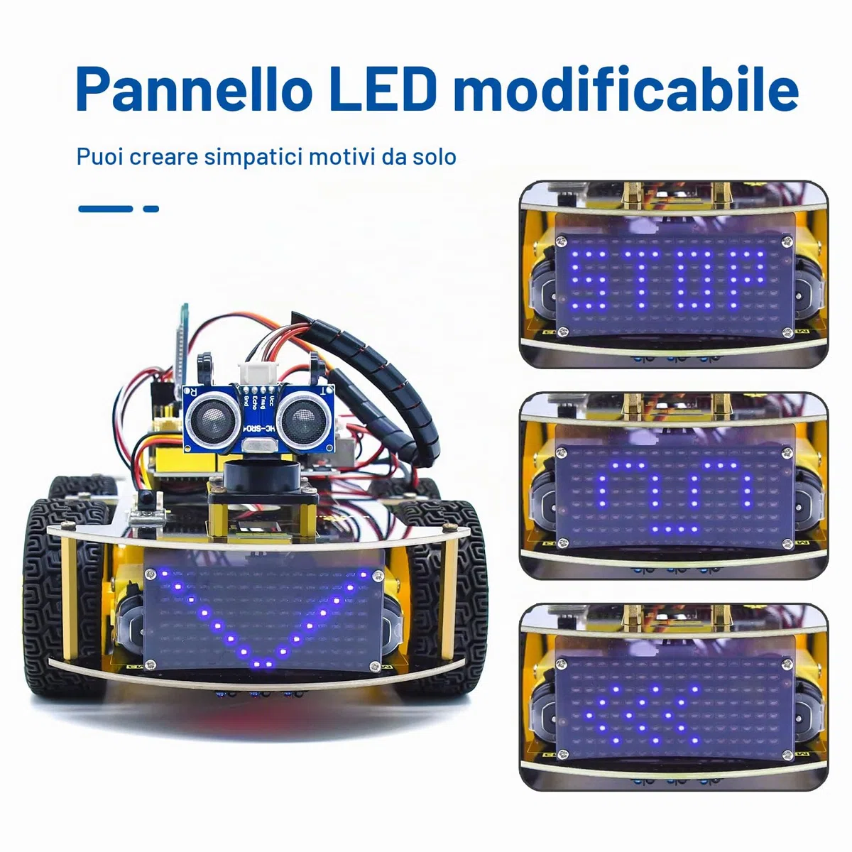 KEYESTUDIO 4WD Robot Car Starter Kit per Arduino R3, Bluetooth IR Remote Control, Line Follow, Evitare ostacoli, ecc Programmazione Robotica Kit per per 14+ adolescenti bambini e adulti