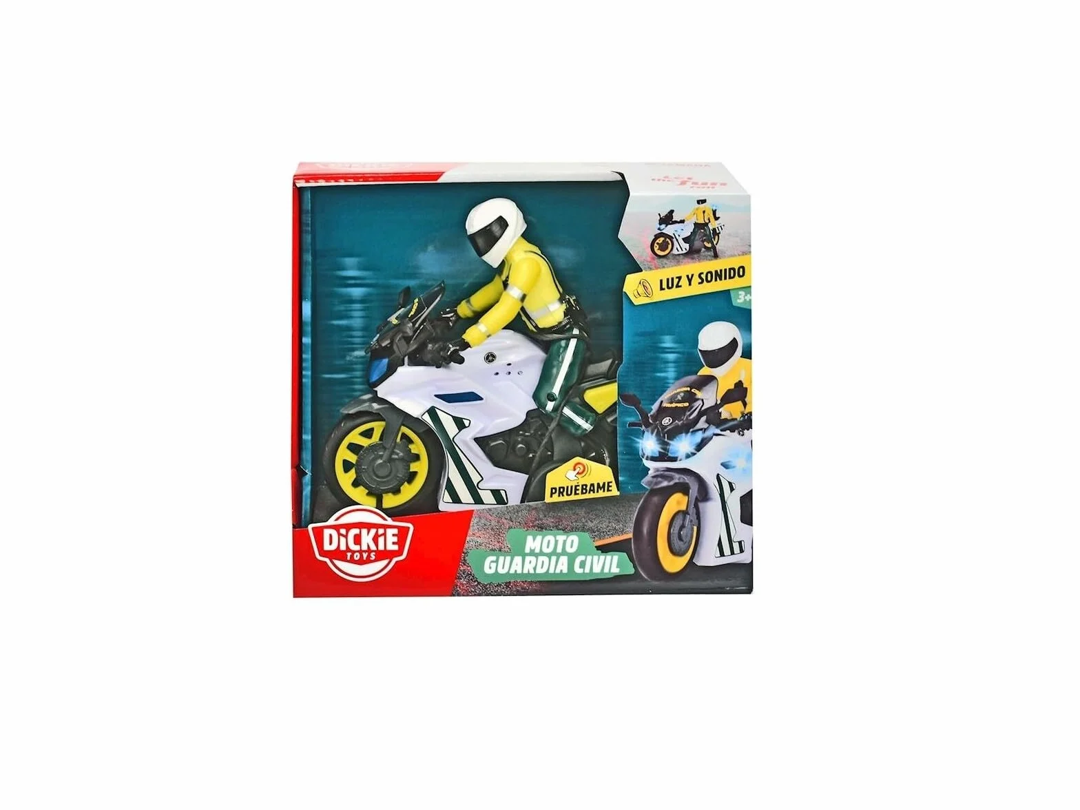 Dickie Toys - Moto Yamaha Guardia Civile Giocattolo, Include Figura Articolata Rimovibile, Attrito, Luce e Suono, Adatto per Bambini e Ragazze a partire da 3 anni - 17 cm