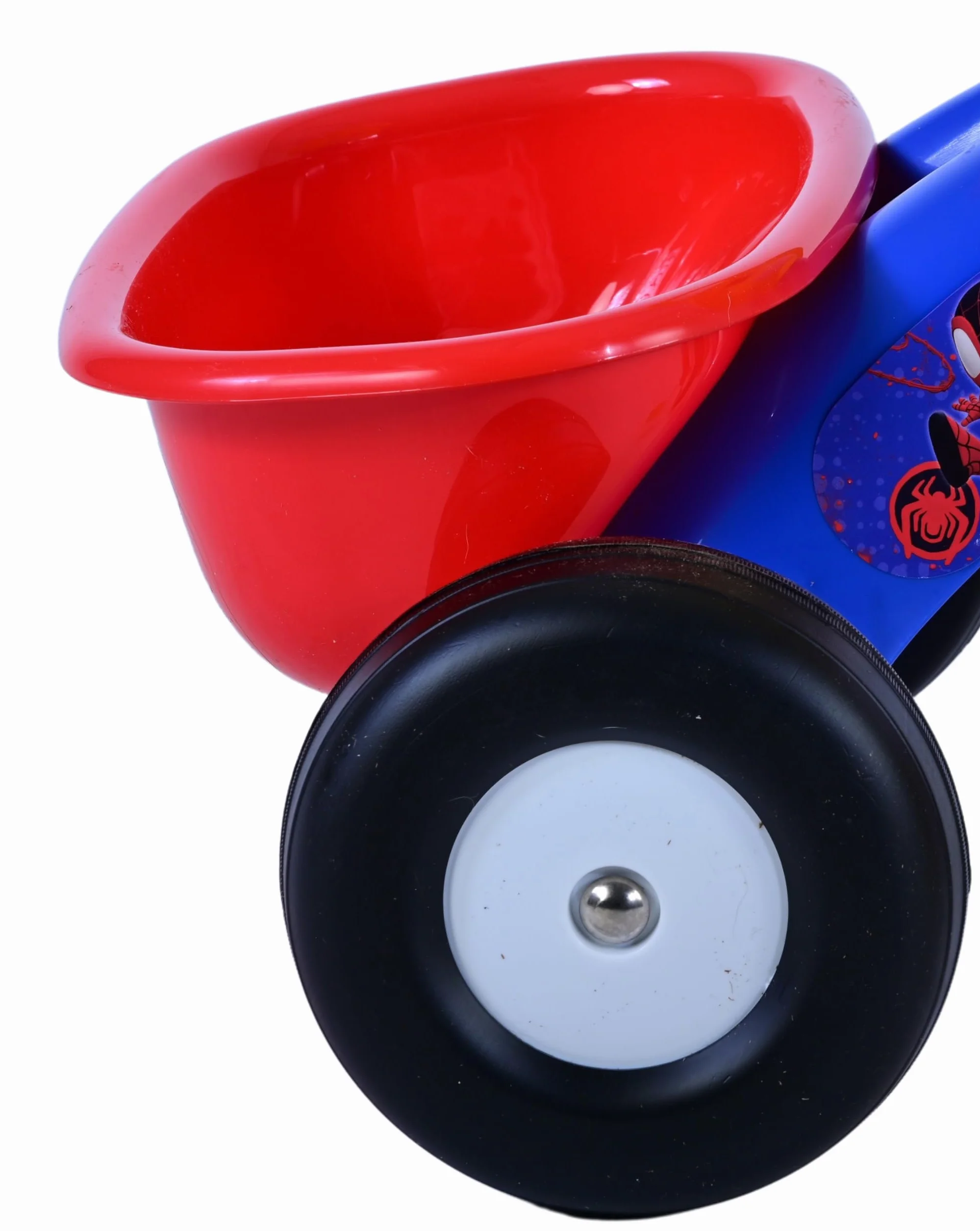 Triciclo primo passi Spidey con cestino e portagiochi per bambini a partire da 1 anno di età