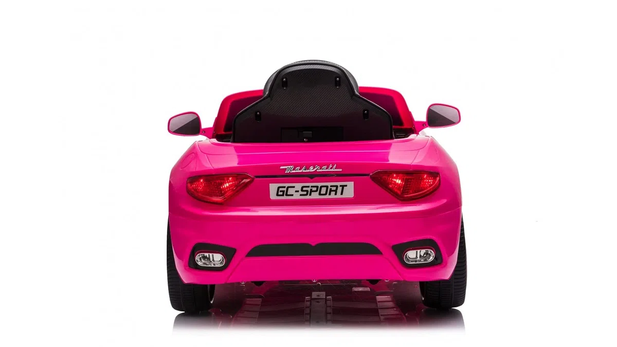 Maserati Gran Cabrio Auto Elettrica Per Bambini 12V 25kg Sedile in Pelle Porte Apribili Doppio Motore Rosa