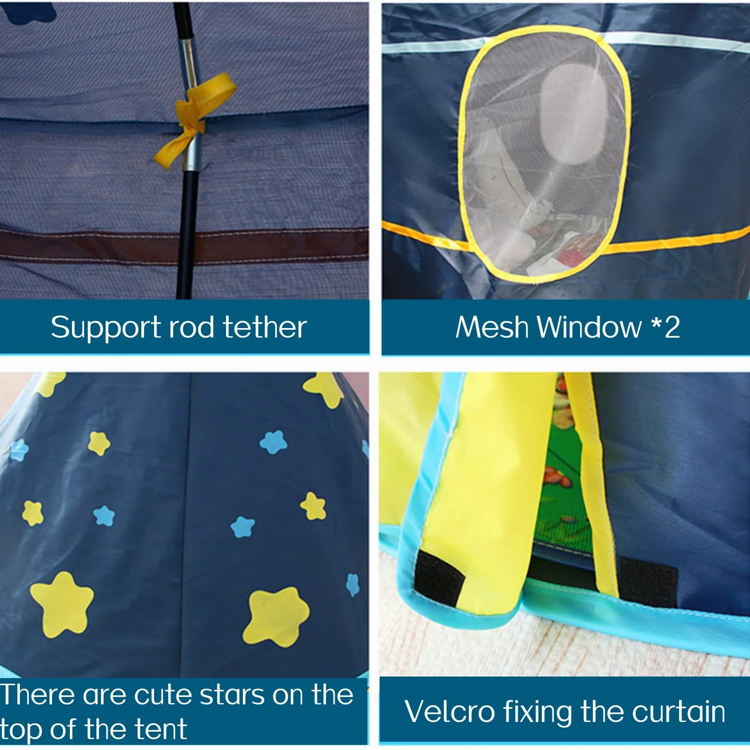 Tenda per bambini 3 in 1 con tunnel e vasca per le palline