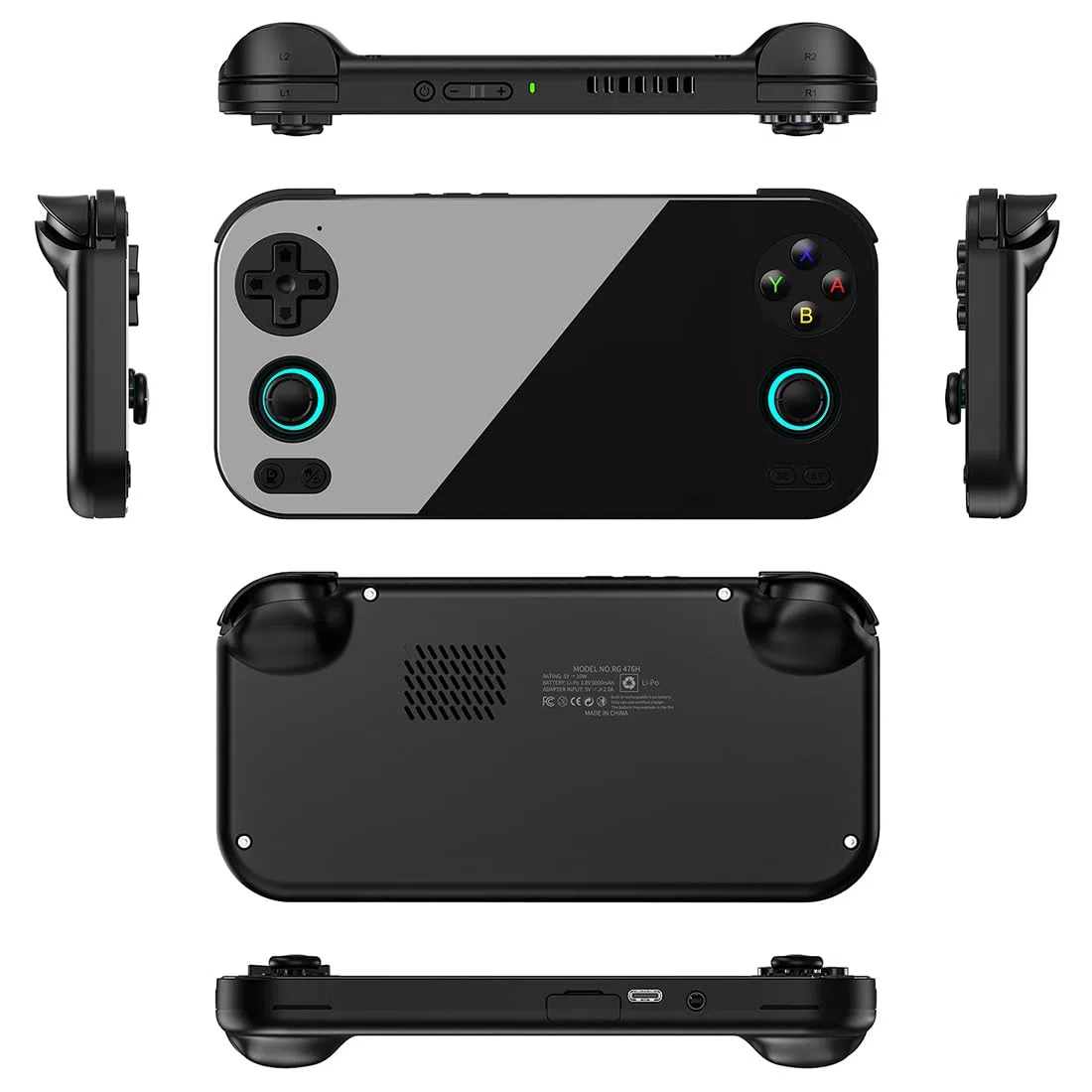 RG476H - Console portatile da 4,7 pollici, design retrò, in lega di alluminio (8 + 128 GB), grande capacità di espansione della memoria, supporta il downloader RixelHK, la prima scelta per gli