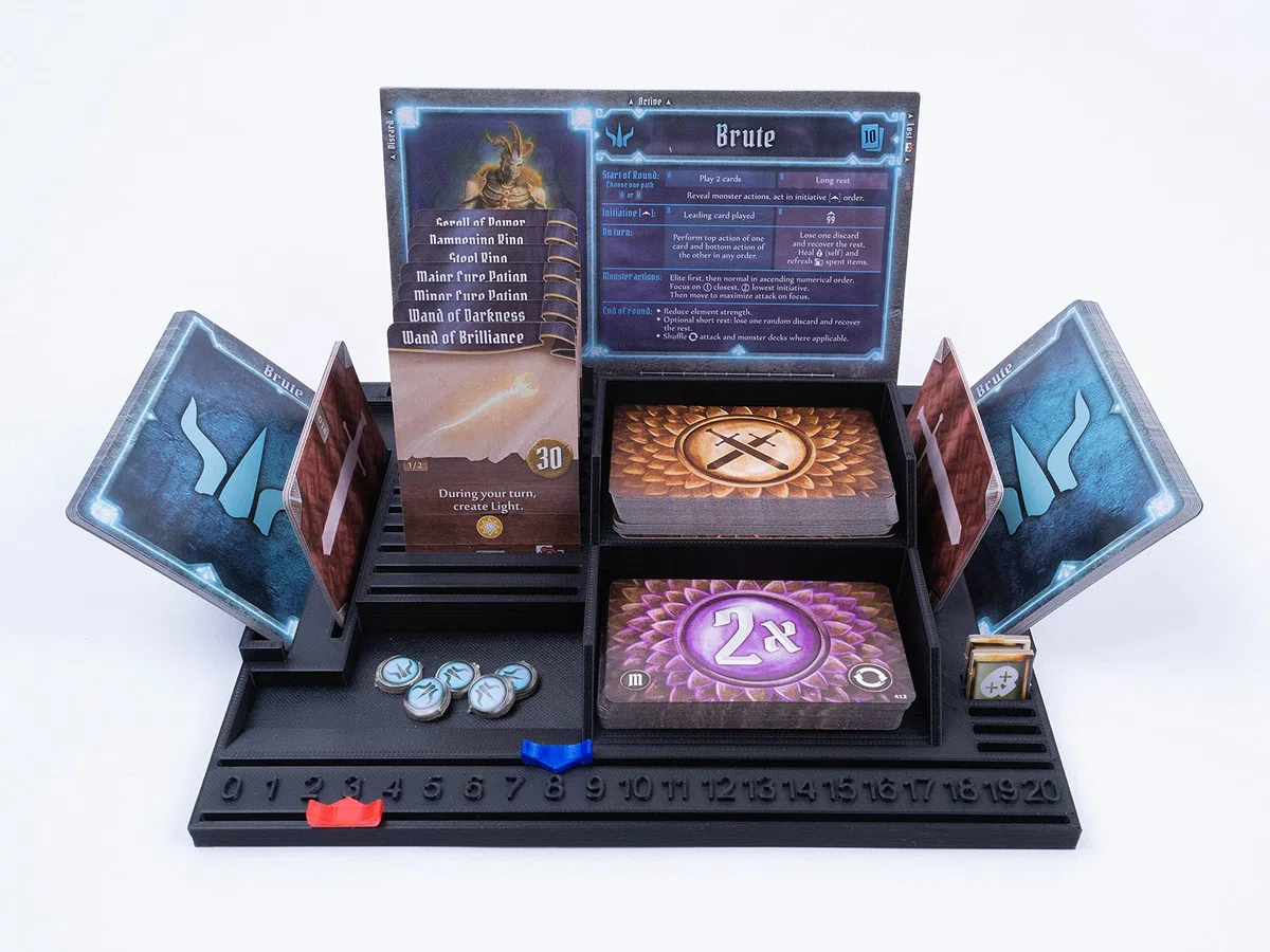 Gloomhaven Dashboard del giocatore con tracker salute ed esperienza 3D Vikings confezione da 4