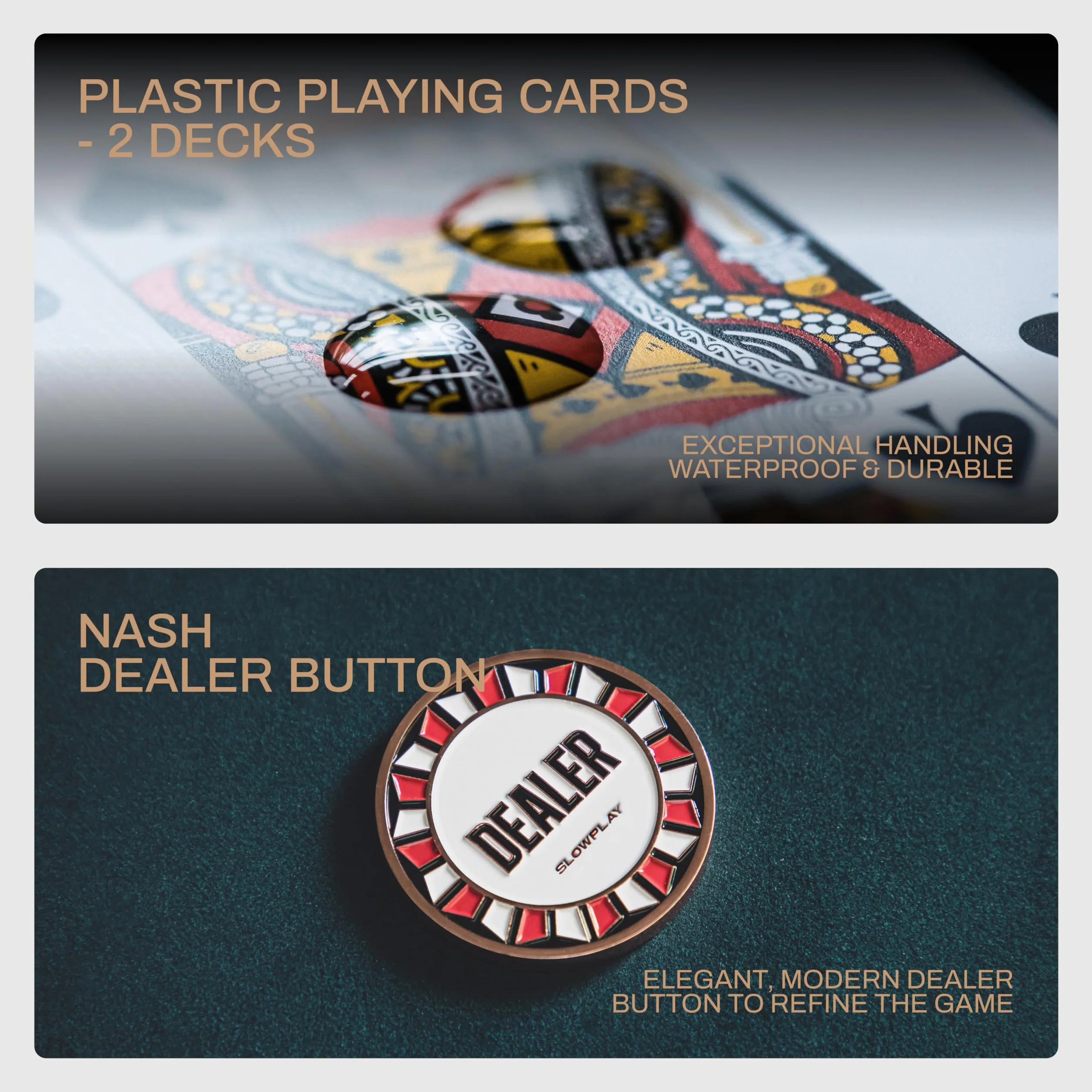 SLOWPLAY Set di fiches da poker Nash in argilla 14 g Black Gold 300 pezzi numerate 1,5,25,100,500 valigetta premium policarbonato