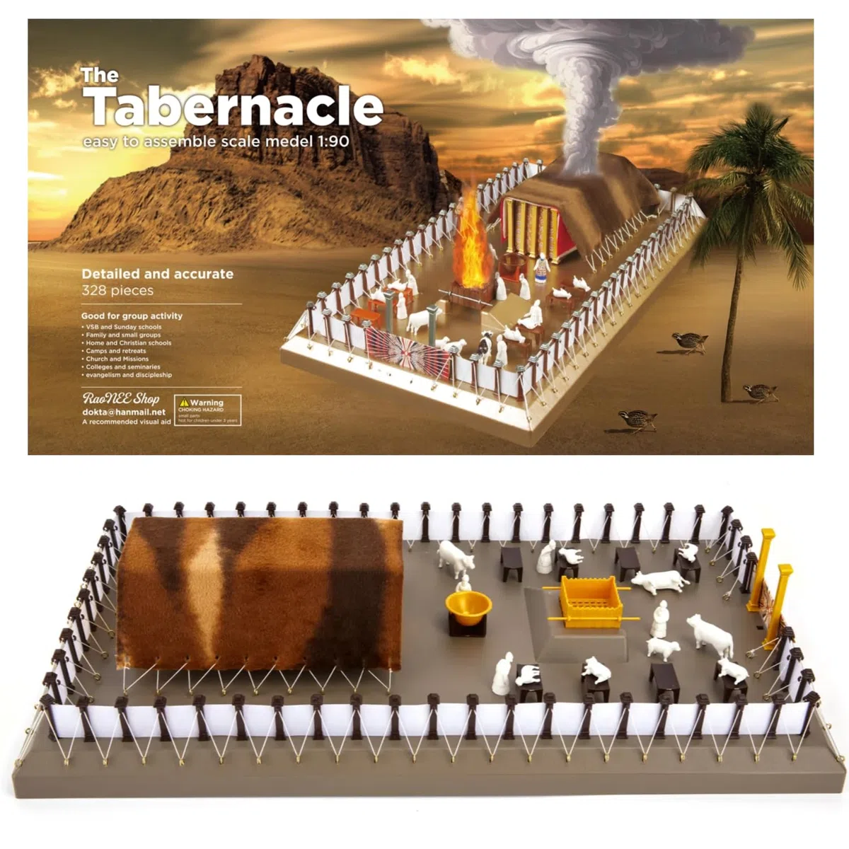 The Tabernacle Model Kit - Risorsa per l'insegnamento e l'apprendimento - Modello in Scala 1:90 Facile da Montare - Antico Testamento