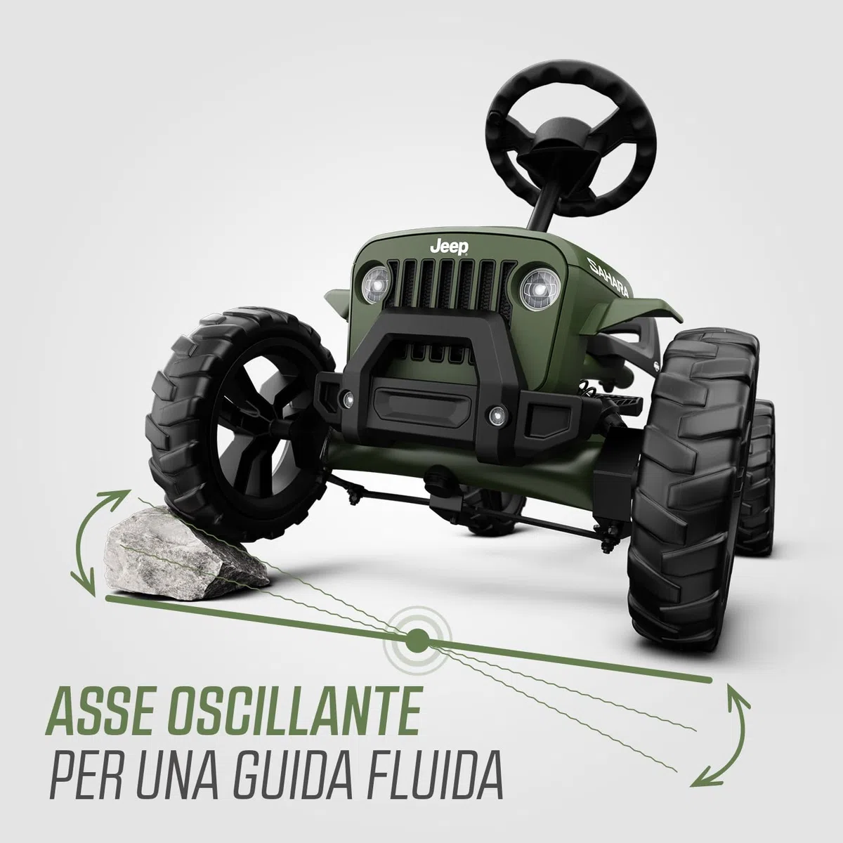 Berg Pedale-Gokart Buzzy Jeep Sahara dla Dzieci 2-5 lat, Zielony