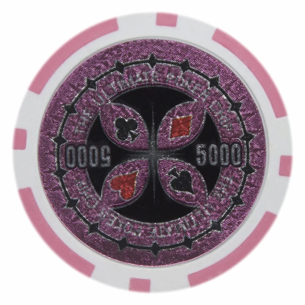 Brybelly The Ultimate Poker Chip Holo Intarsio Pesante 14 Grammi Argilla composita – Confezione da 50