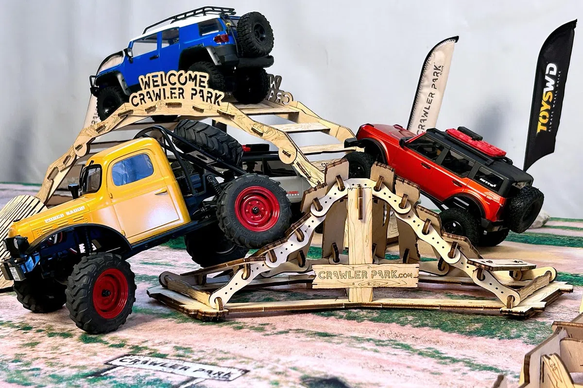 Home KIT di 3 Ostacoli per RC Crawler Park Course 1/24 & 1/18 Scala