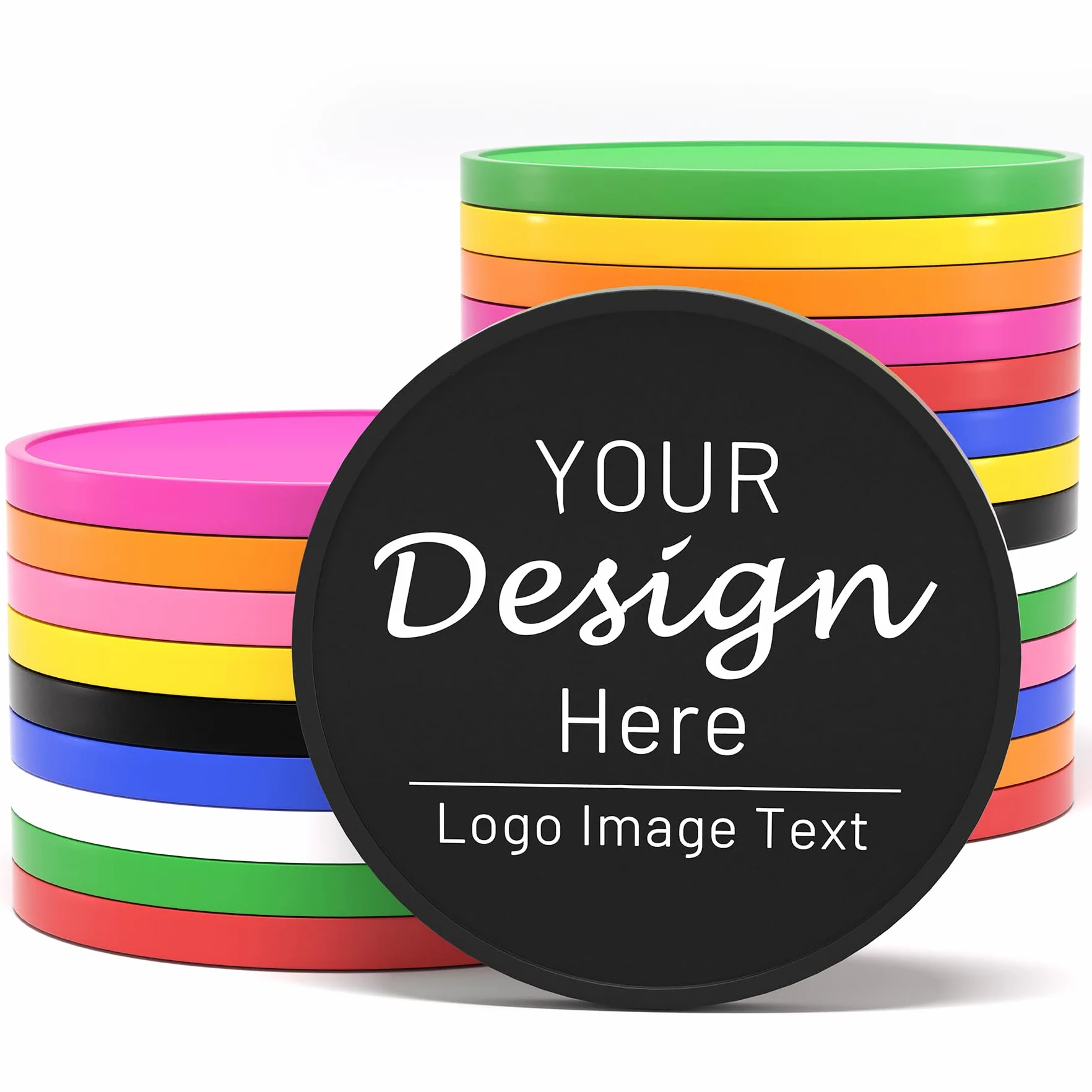 Gettoni Personalizzati in Plastica 100-1000, con Logo, Immagine o Testo, 9 Colori per Bar e Festa